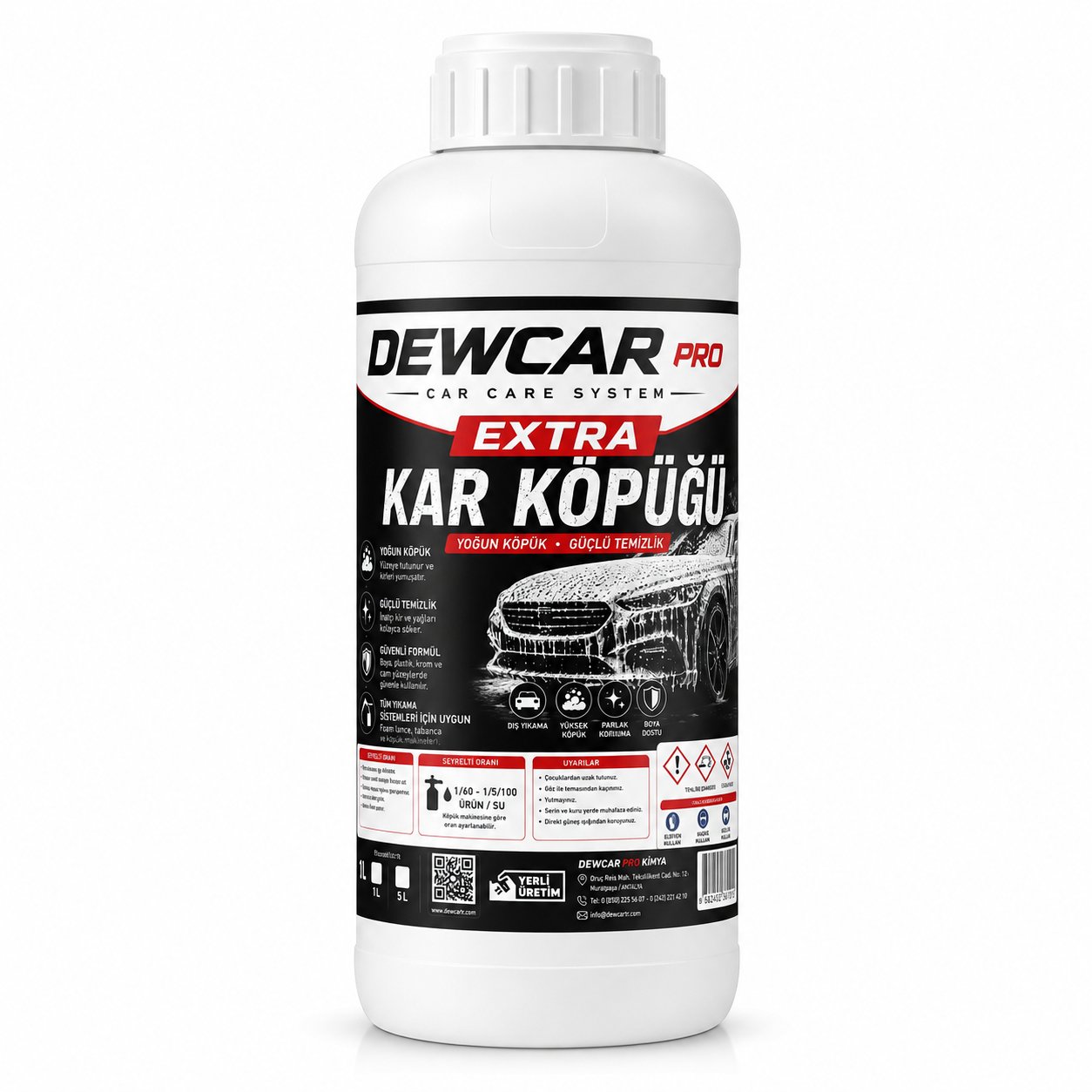 DEWCAR PRO | Premium Oto Bakım ve Koruma ÜrünleriPRO CİLALI OTO ŞAMPUANI 1 LİTRE