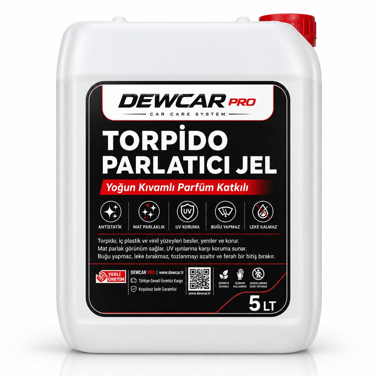 DEWCAR PRO | Premium Oto Bakım ve Koruma ÜrünleriTORPİDO BAKIM JELİ 5 LİTRE