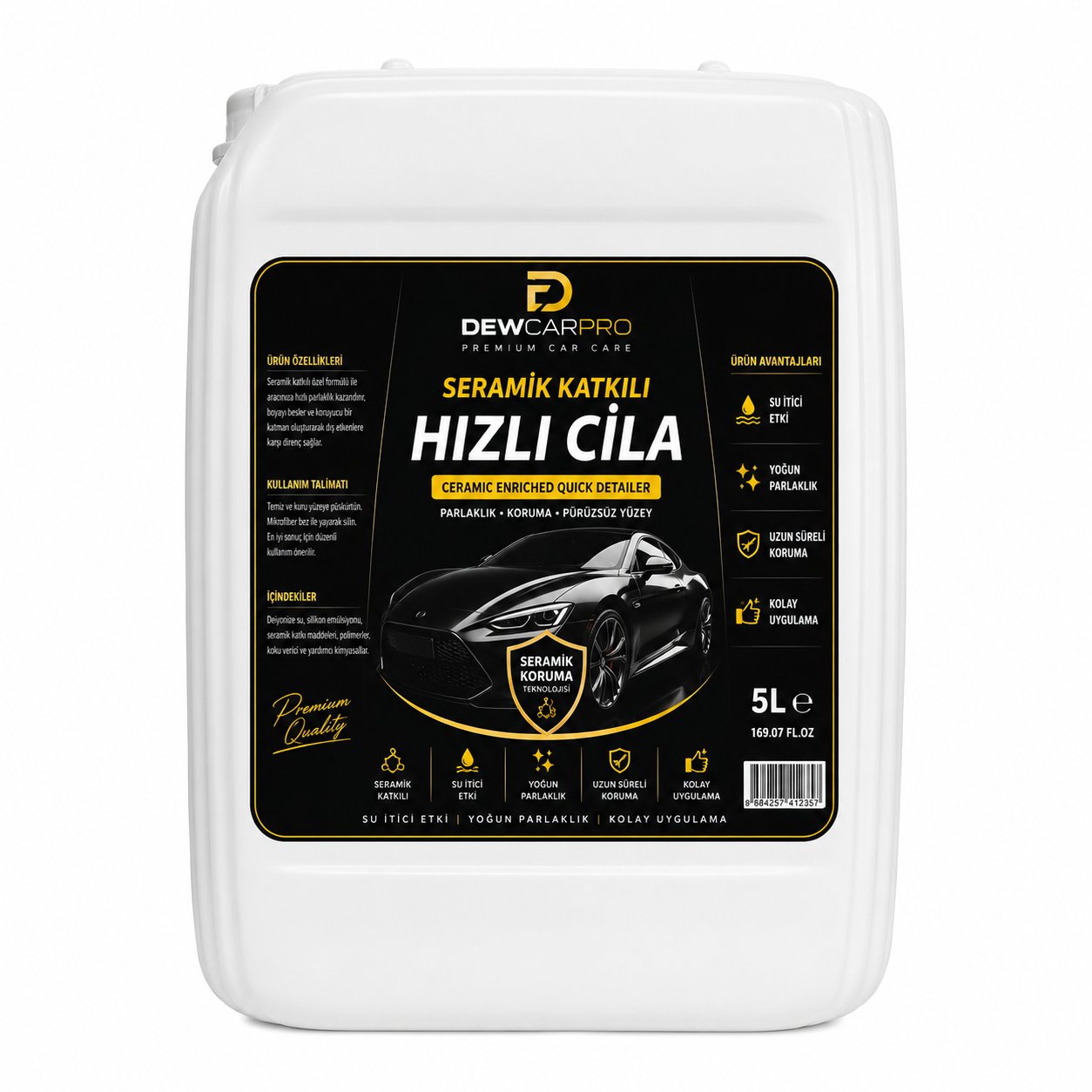 SERAMİK KATKILI HIZLI CİLA 5 LİTRE