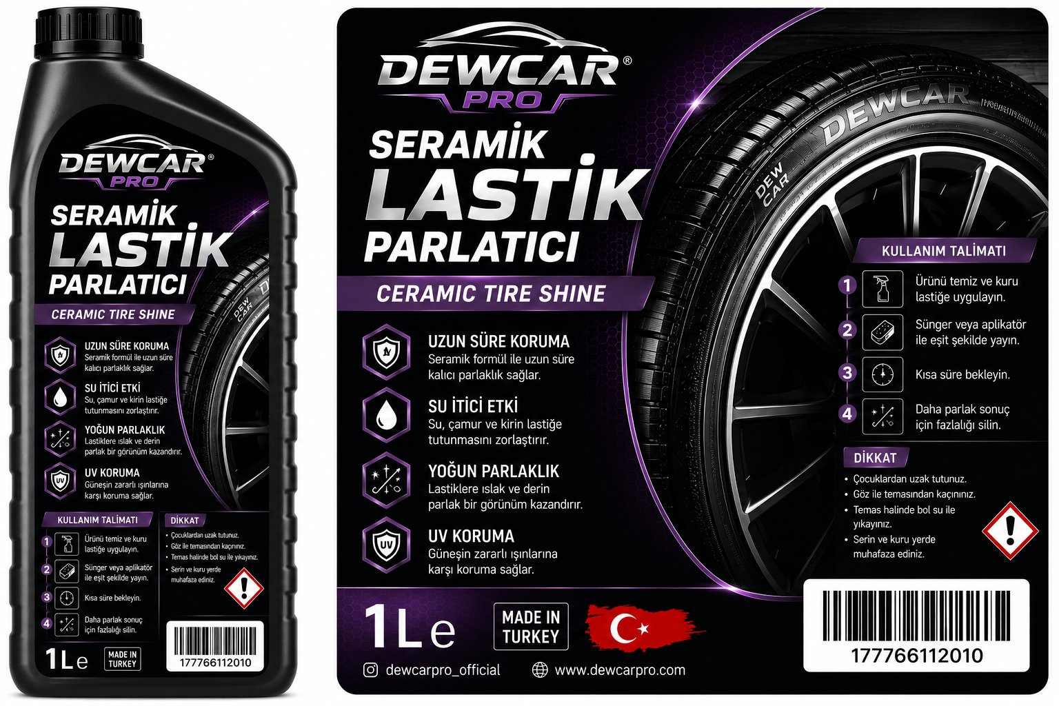 SERAMİK LASTİK PARLATICI 1 LİTRE
