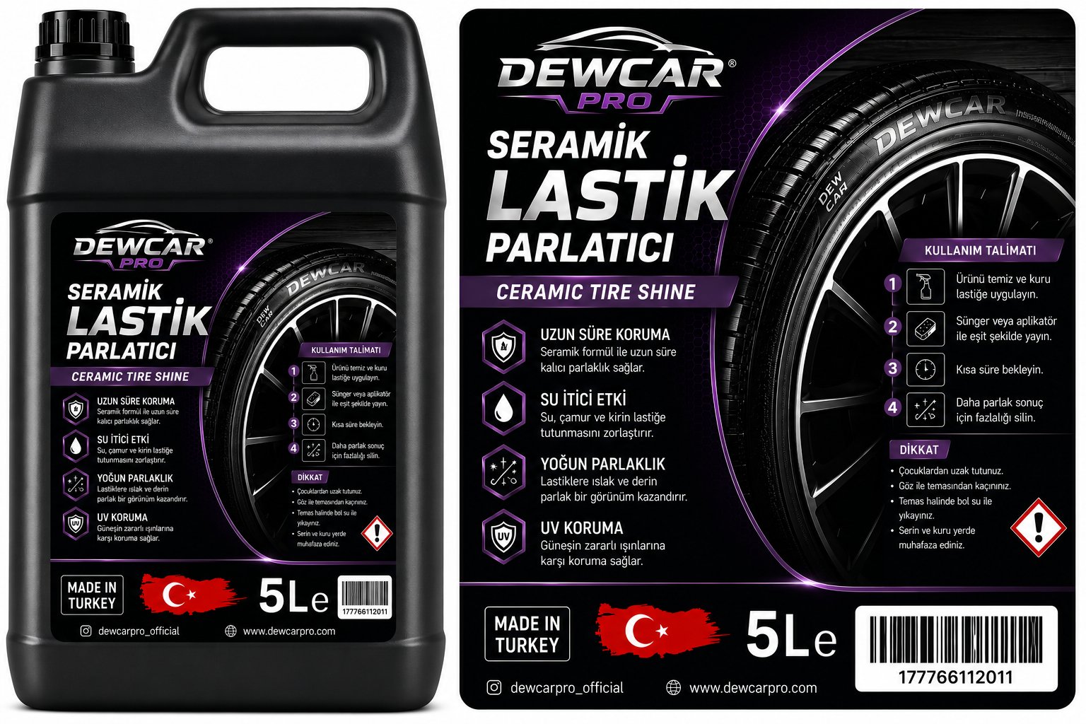 SERAMİK LASTİK PARLATICI 5 LİTRE