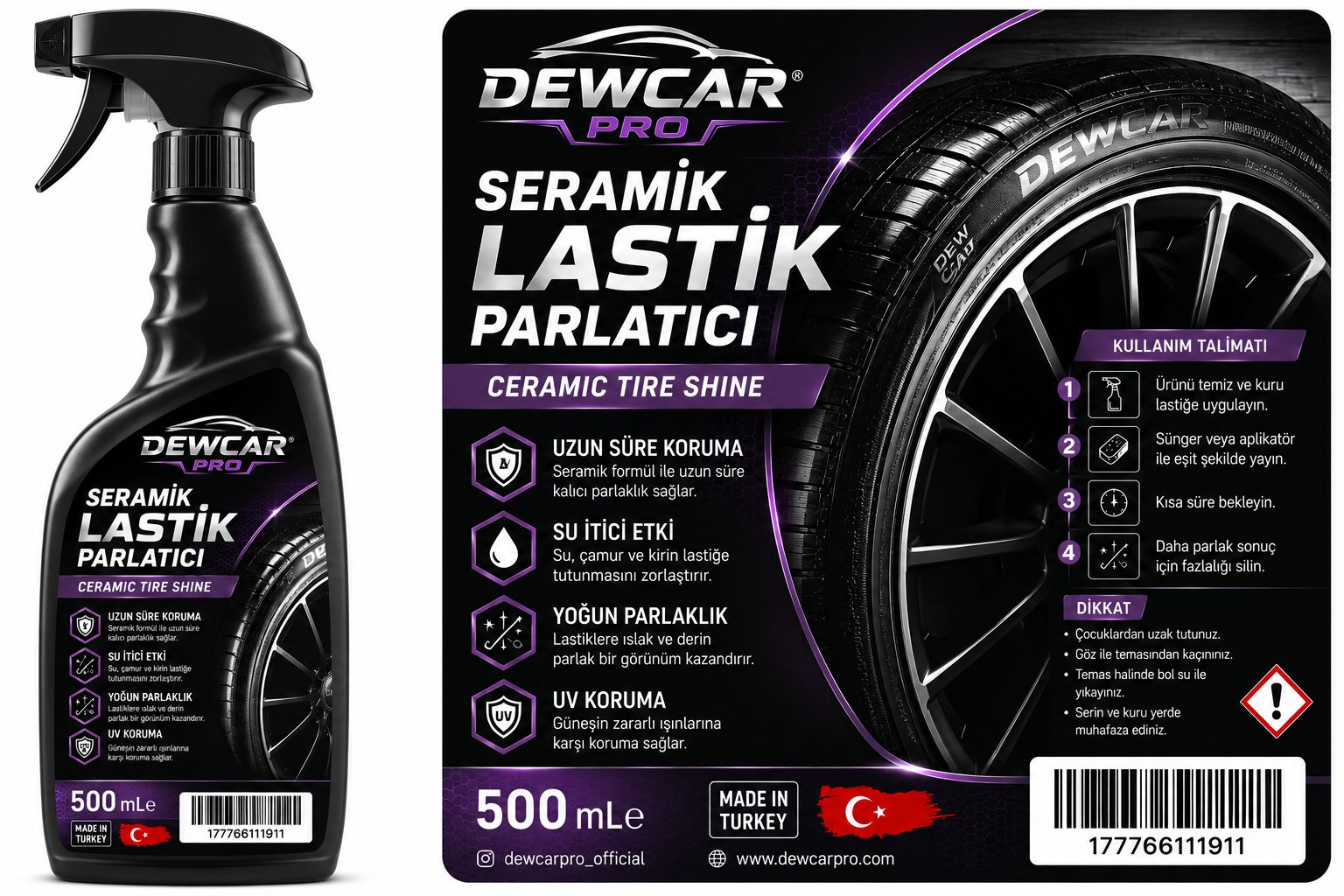 SERAMİK LASTİK PARLATICI 500 ML