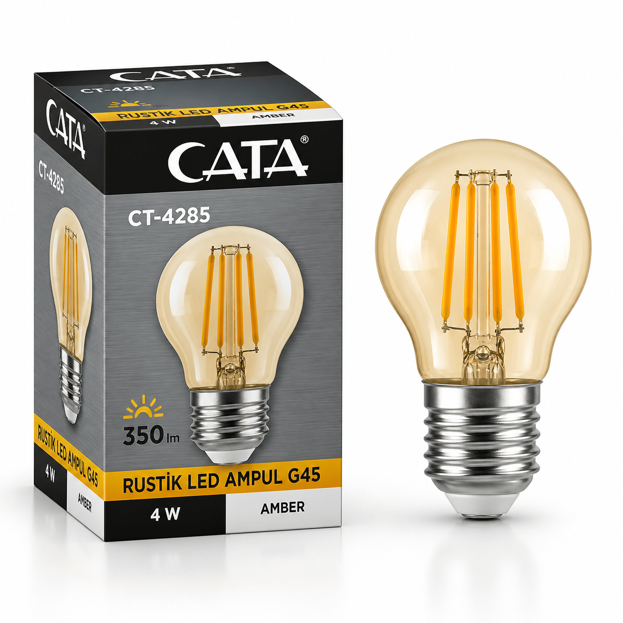 Cata CT-4283 LED Filament Ampul 4W E27 Amber