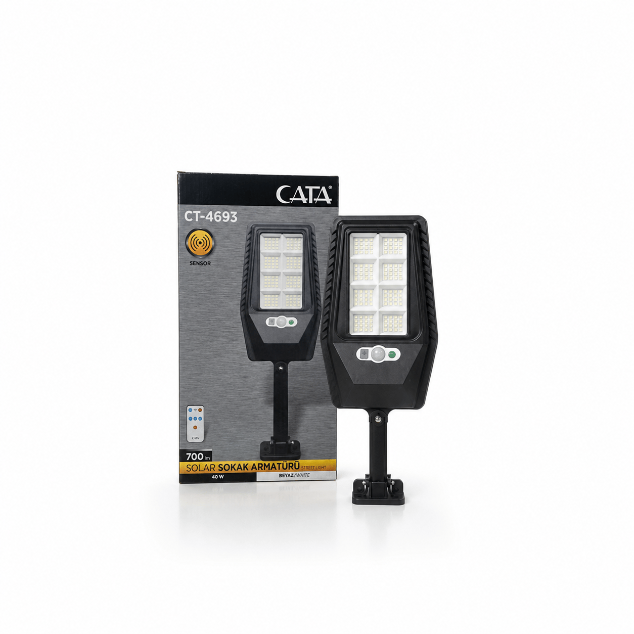 CATA CT-4693 Solar Sokak 40W Uzaktan Kumanda Fotosel Dahil