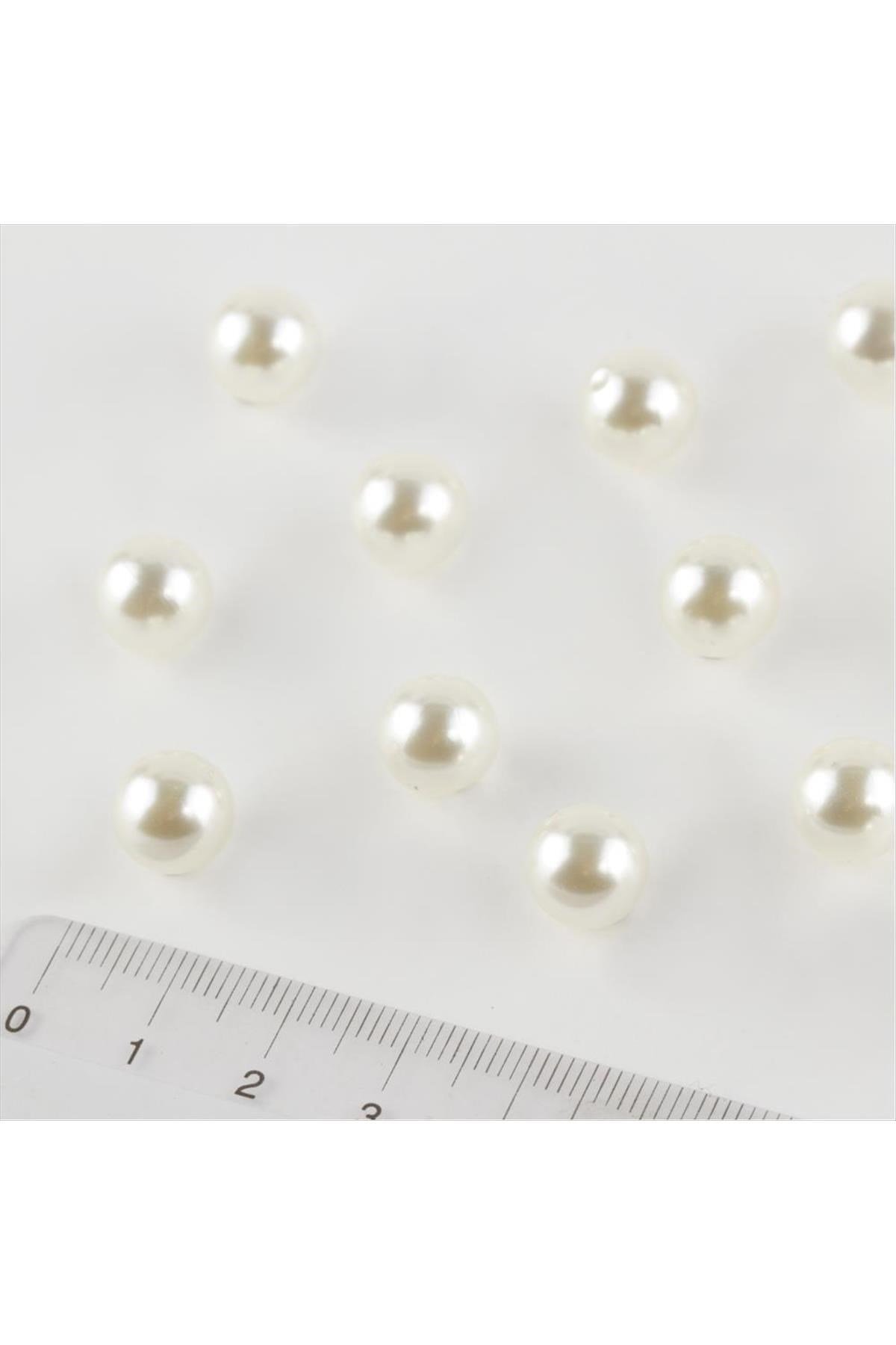 10 mm Deliksiz İnci Boncuk 50 gram