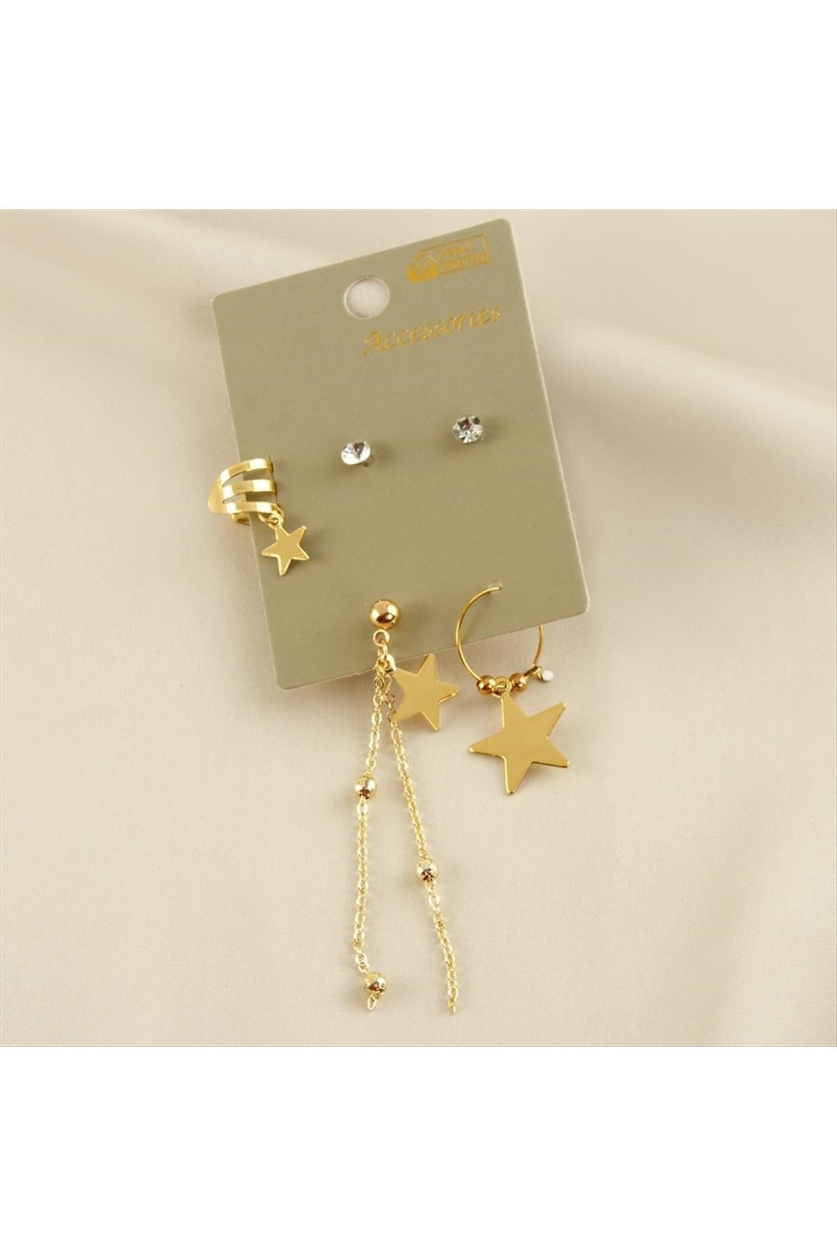 5 Adet Yıldız Yeni Sezon Kıkırdak Küpe
