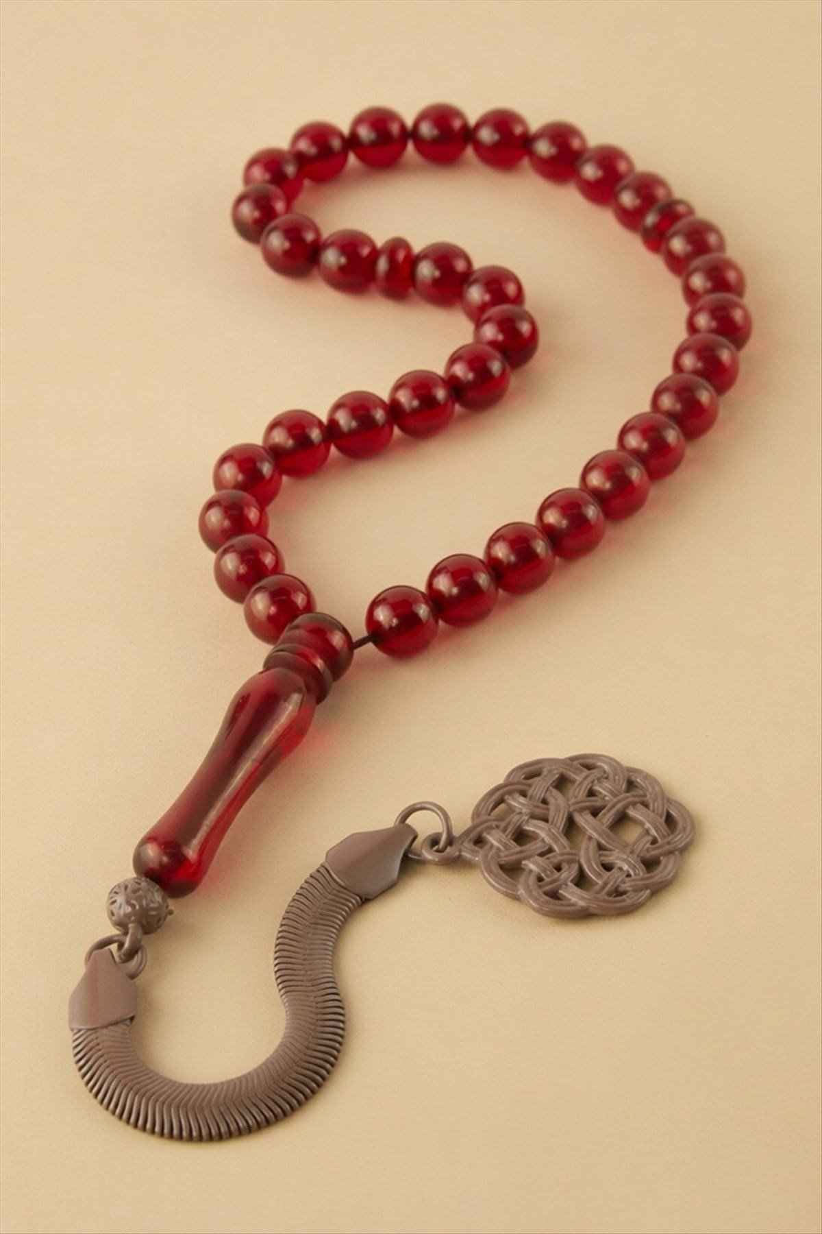 8 mm Orjinal Sıkma Kehribar Tesbih
