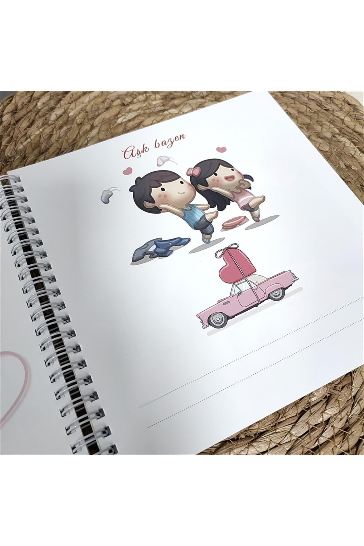 Aşk Hikayesi Sevgiliye Özel Kendin Yap Karikatür Albüm