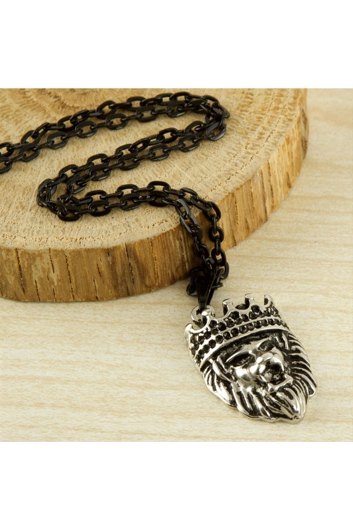 Aslan İşareti Metal Erkek Kolye