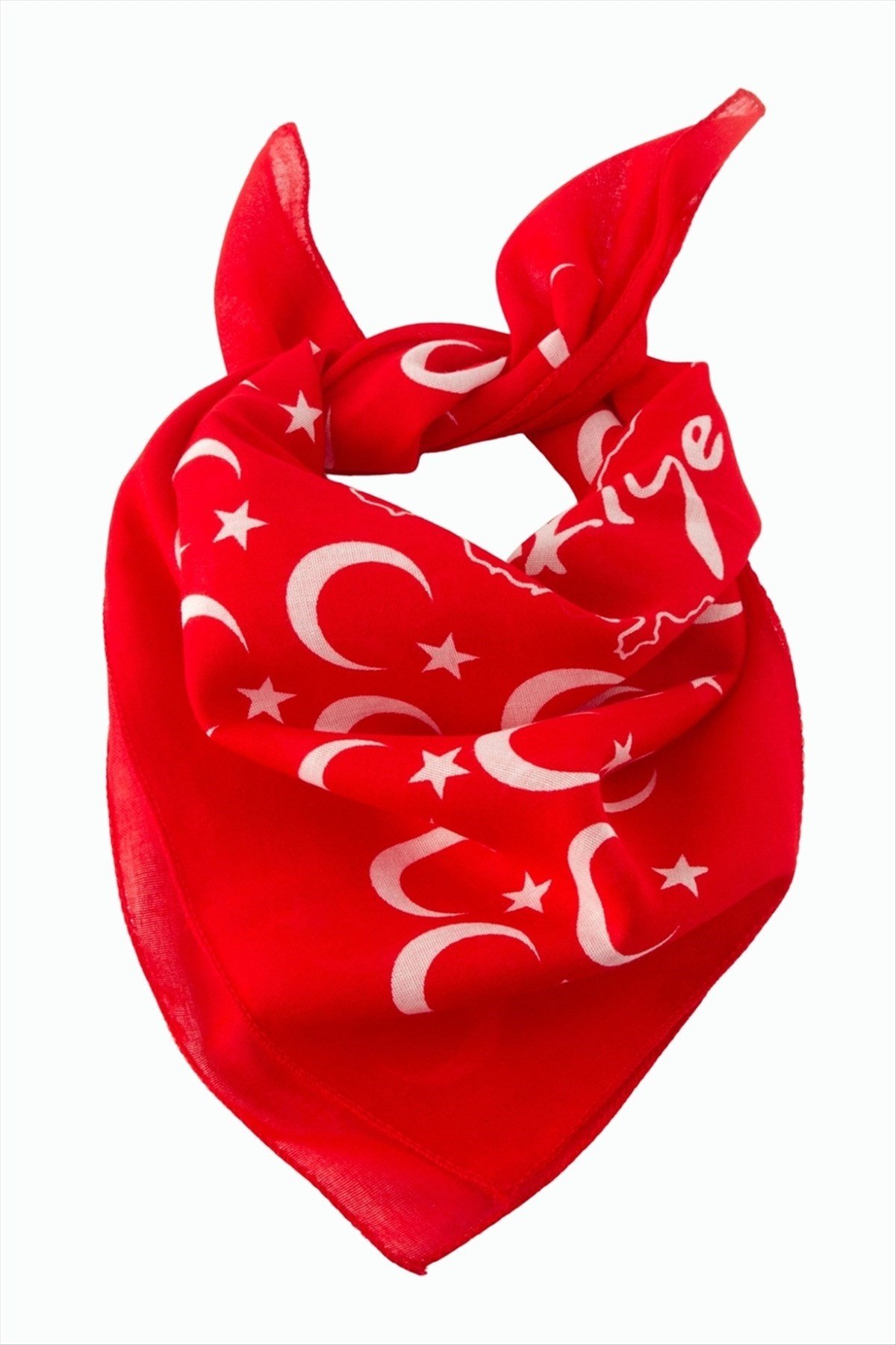 Ay Yıldız Desenli Bandana 50*50