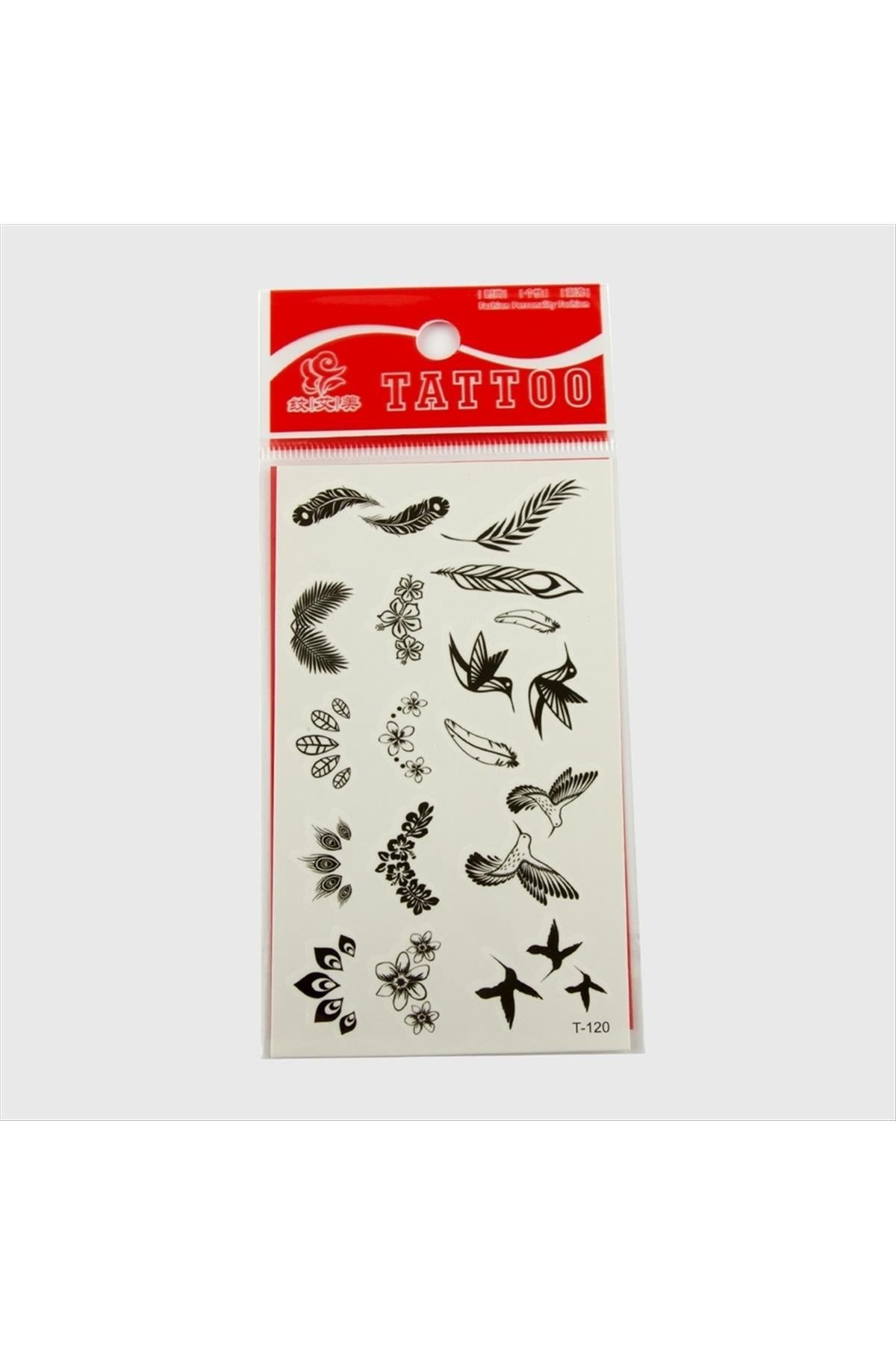 Çiçek Kuş Tattoo Dövme Sticker Küçük