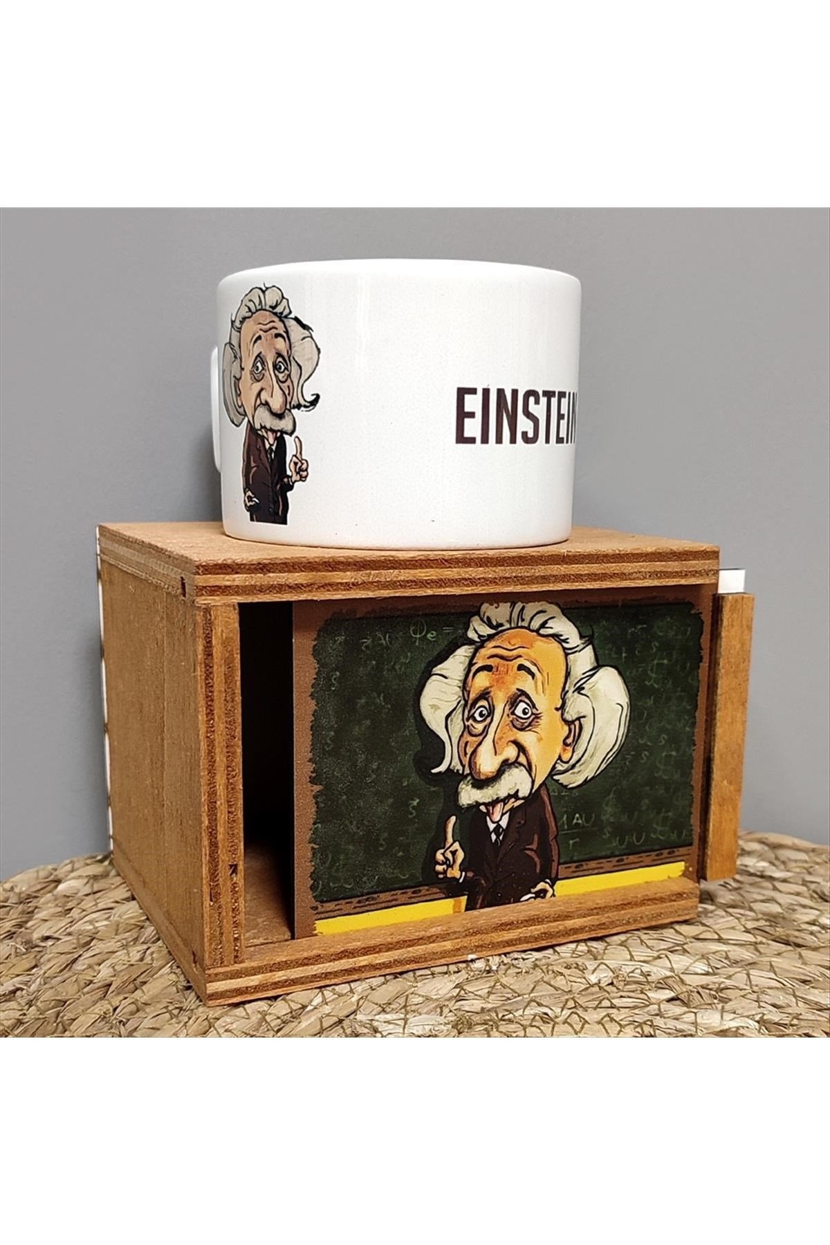 Einsten Ahşap Kutulu Kupa
