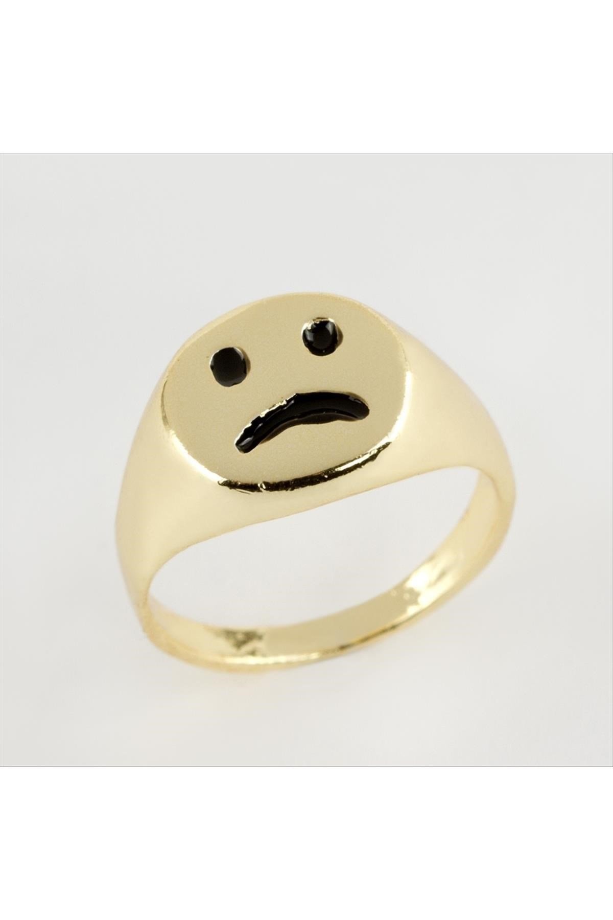 Emoji Figürlü Metal Yüzük