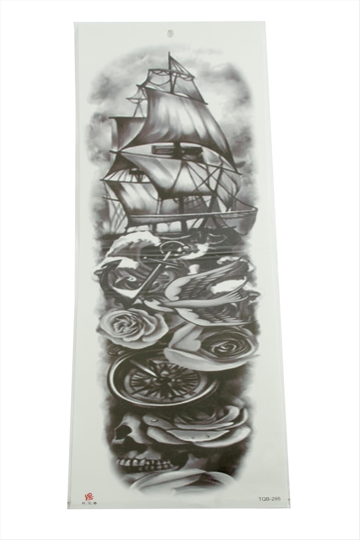 Gemi Tattoo Kol Dövme Sticker