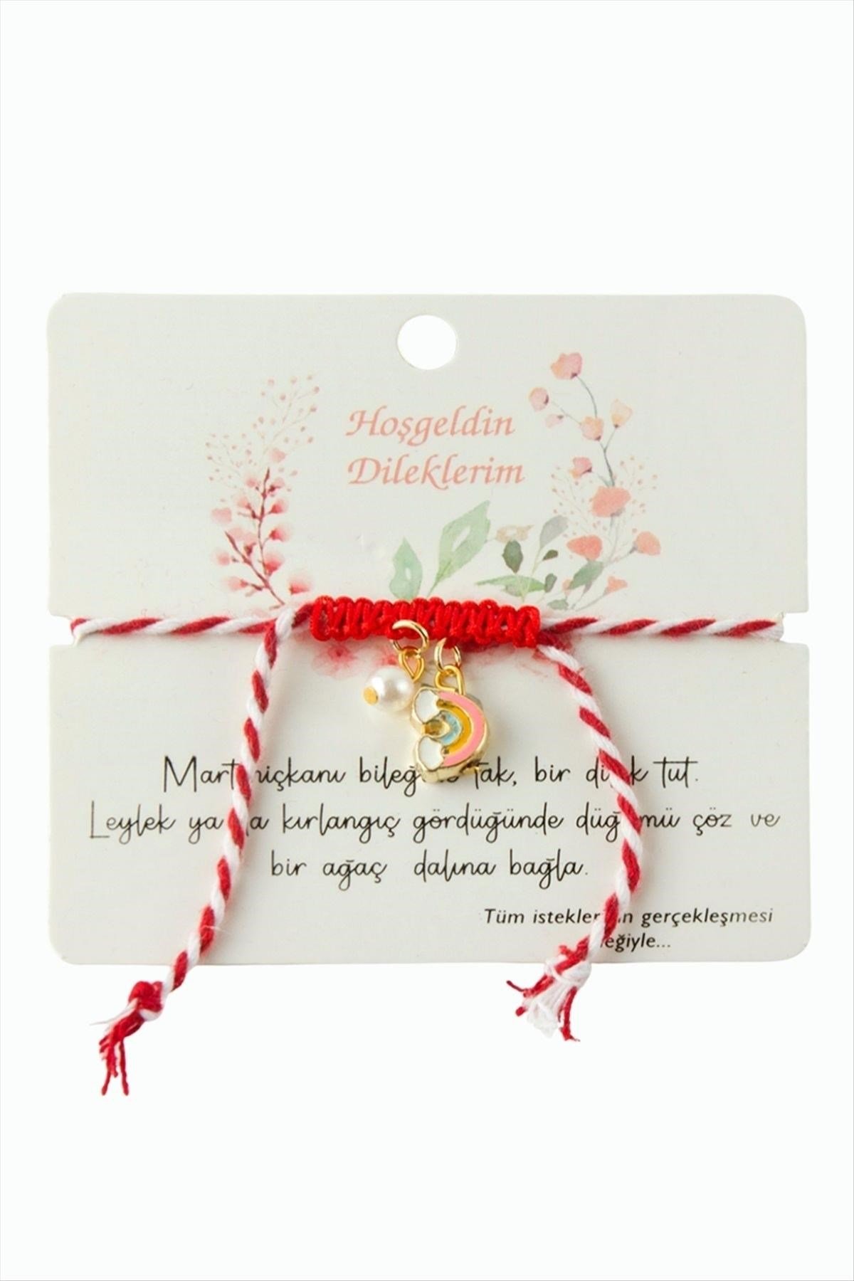 Gökkuşağı İnci Marteniçka İp Bileklik