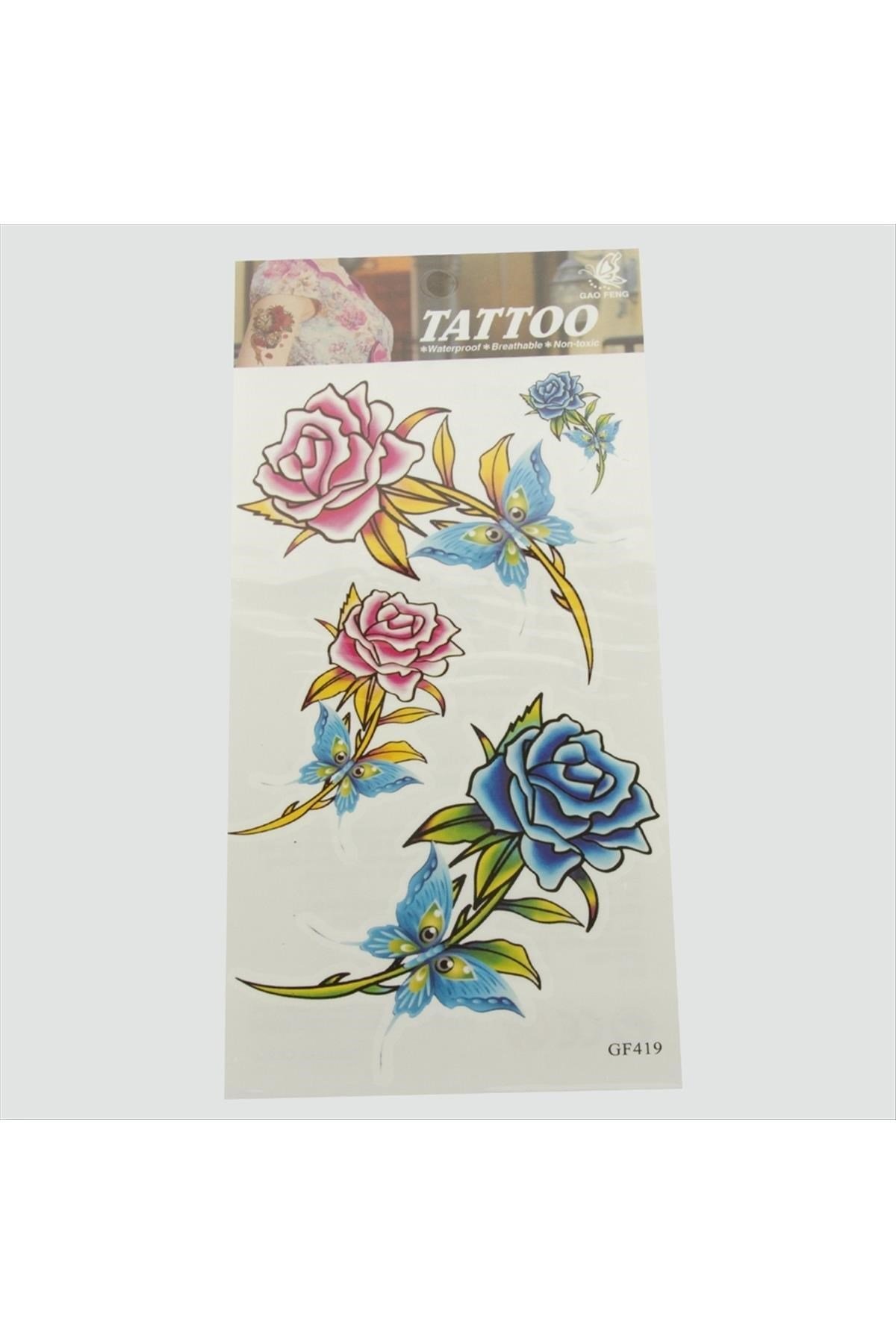 Gül Tattoo Dövme Sticker