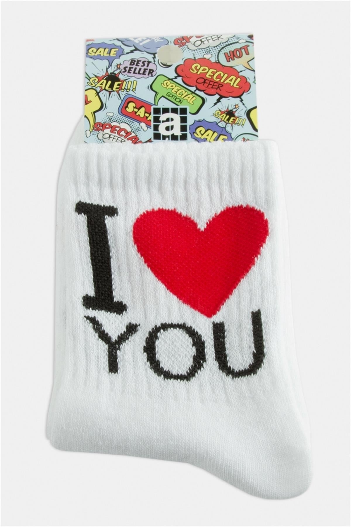 I Love You Kolej Çorap 8*28