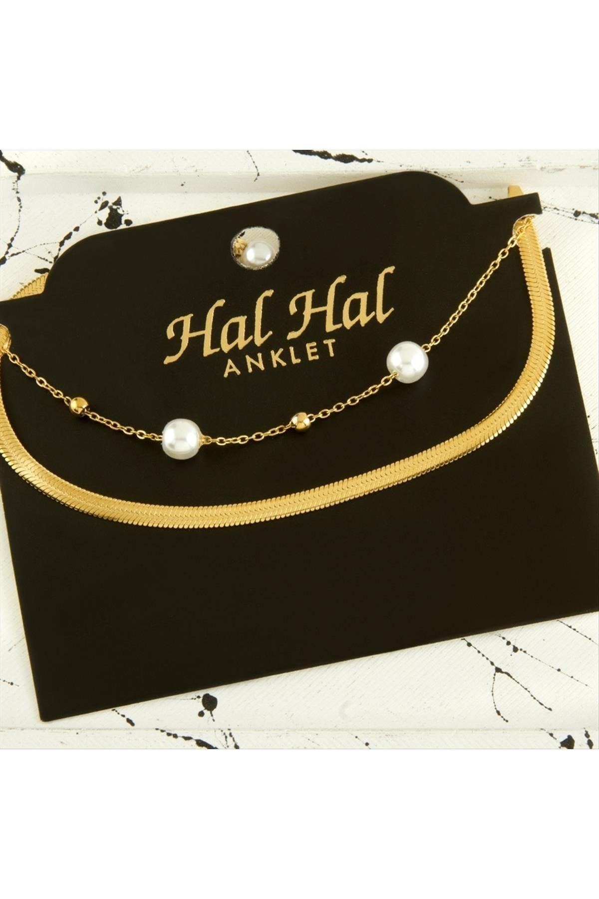 İnci İtalyan Zincir Lüks Çelik Halhal