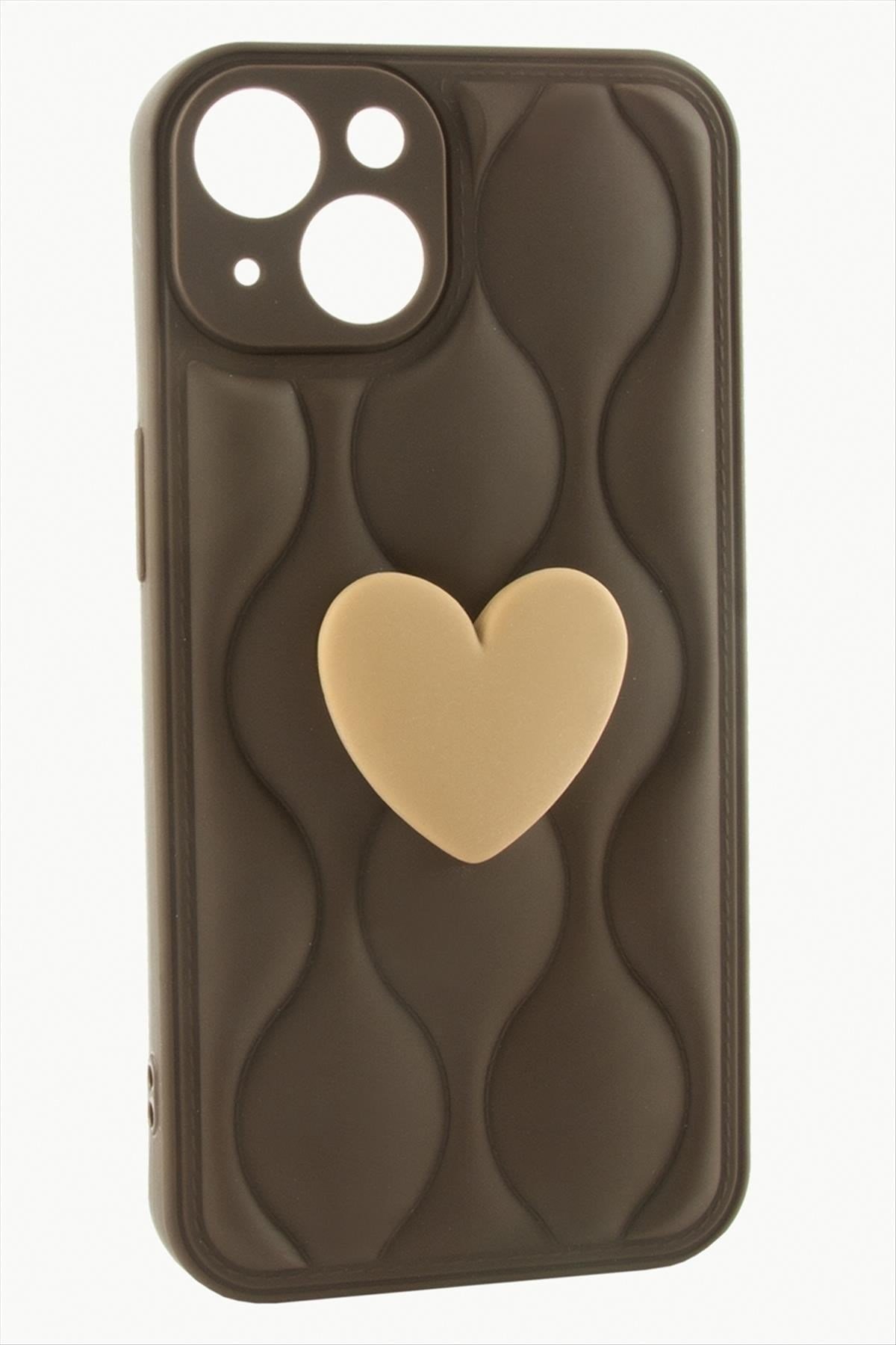 iPhone 15 Kalpli Lüx Silikon Kılıf