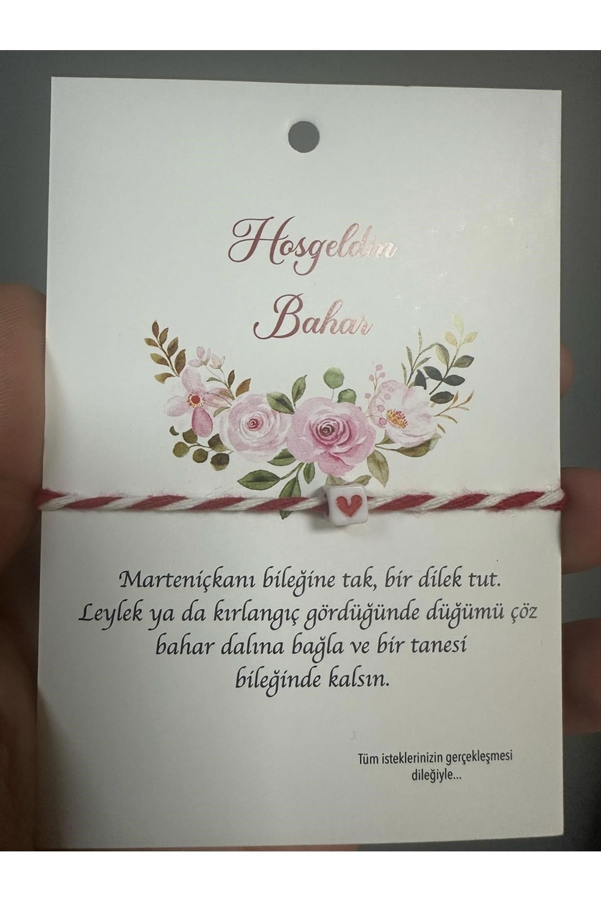 Kalp Küp Marteniçka İp Bileklik