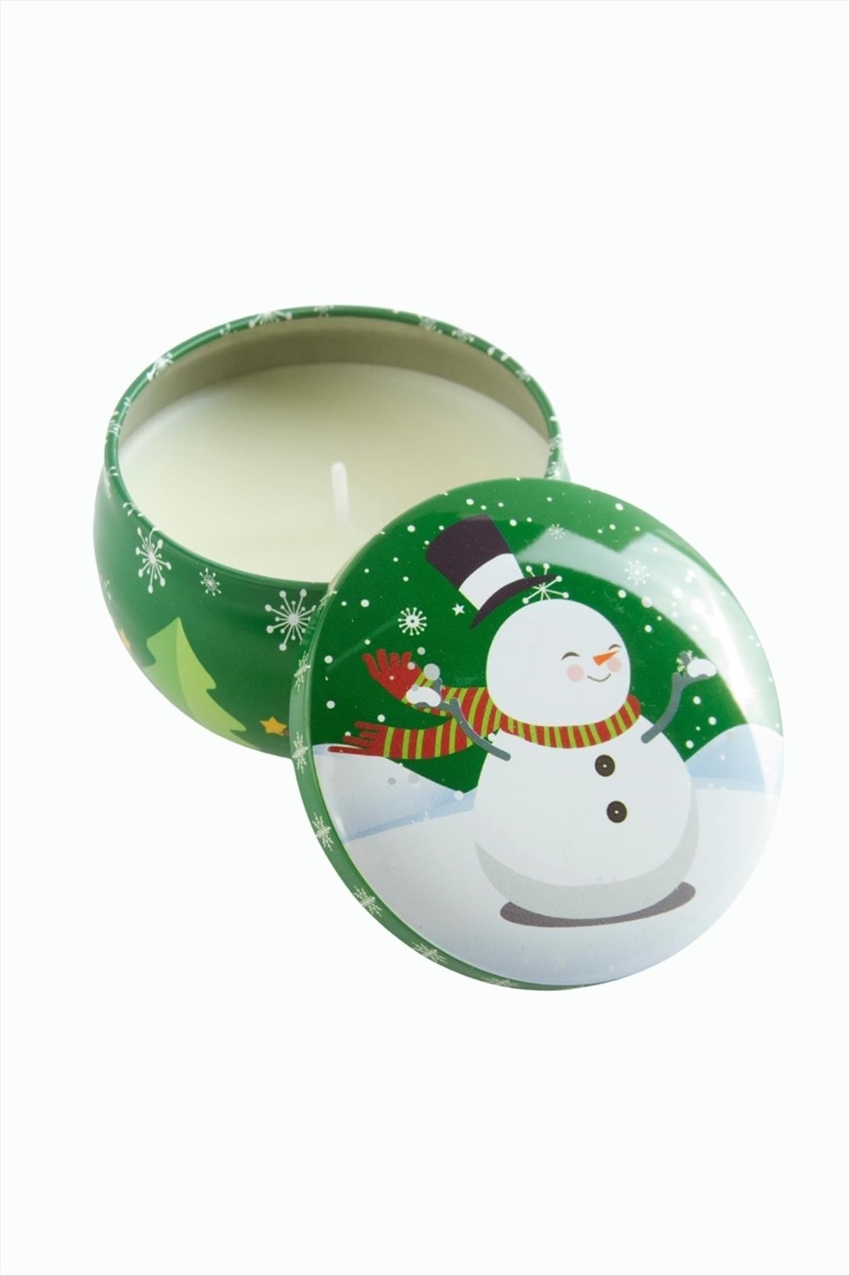 Kardan Adam Yılbaşı Kapaklı Mum 6 cm