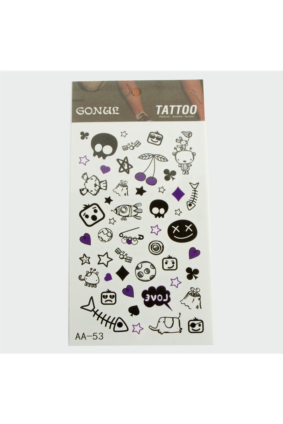 Karışık Figürler Dövme Sticker