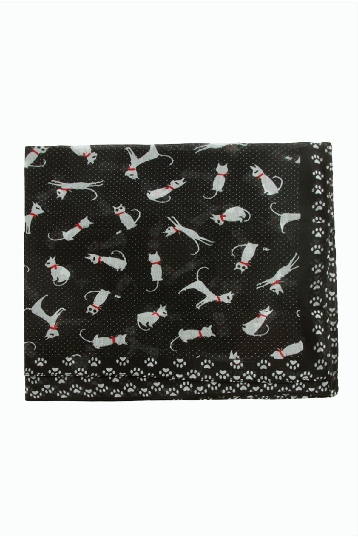 Kedi Desenli Bandana 50*50