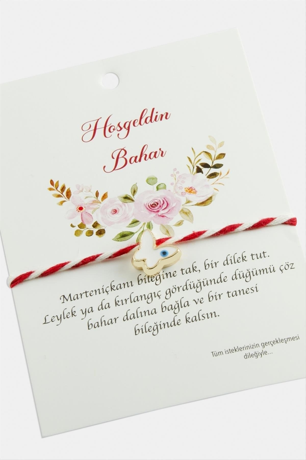 Kelebek Mineli Marteniçka İp Bileklik