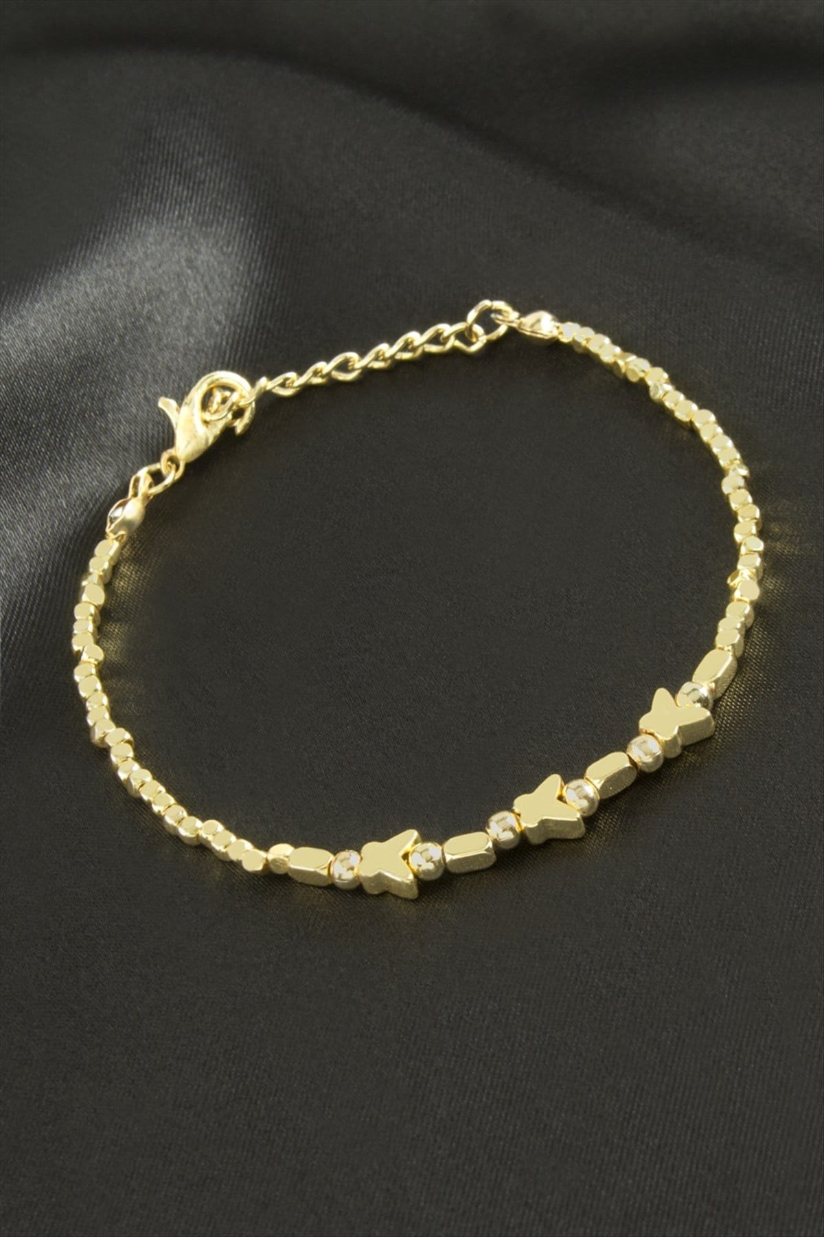 Kelebek Oval Metal Bileklik