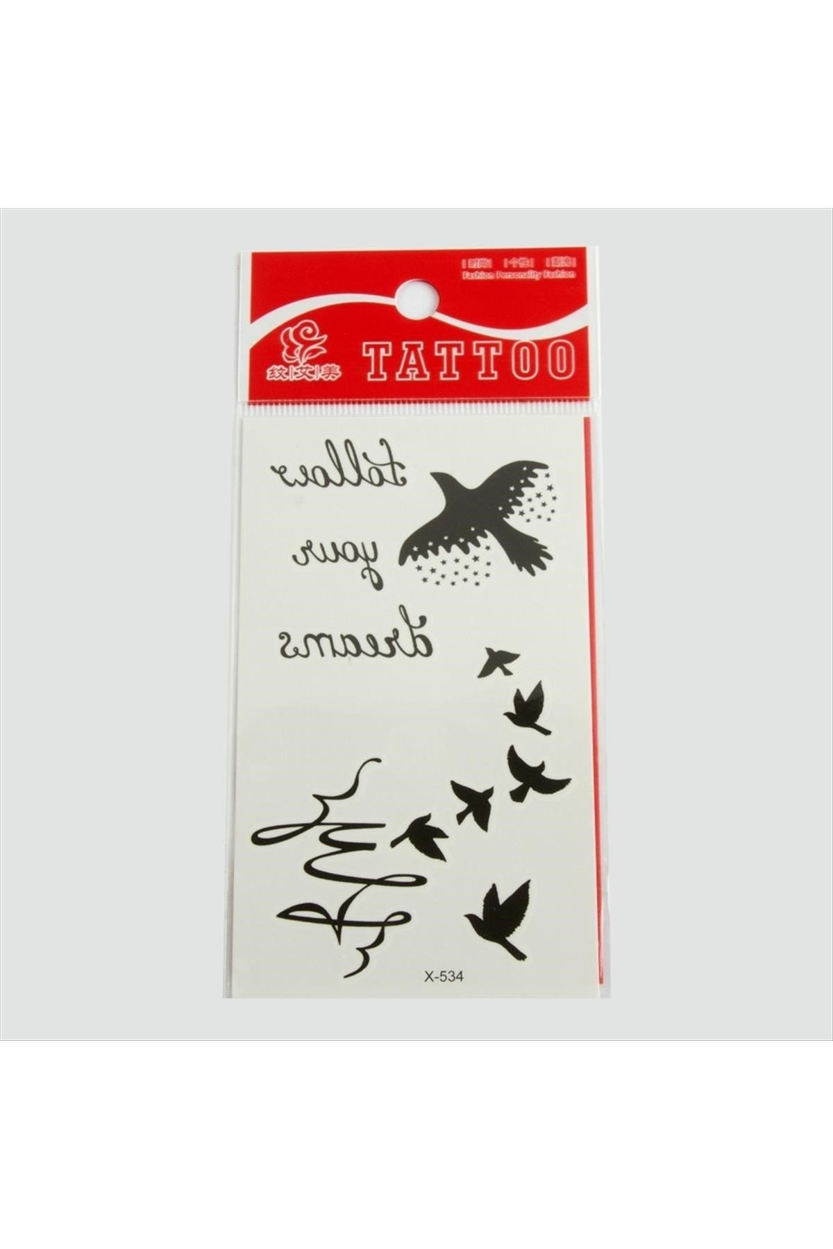 Kuş Tattoo Dövme Sticker Küçük