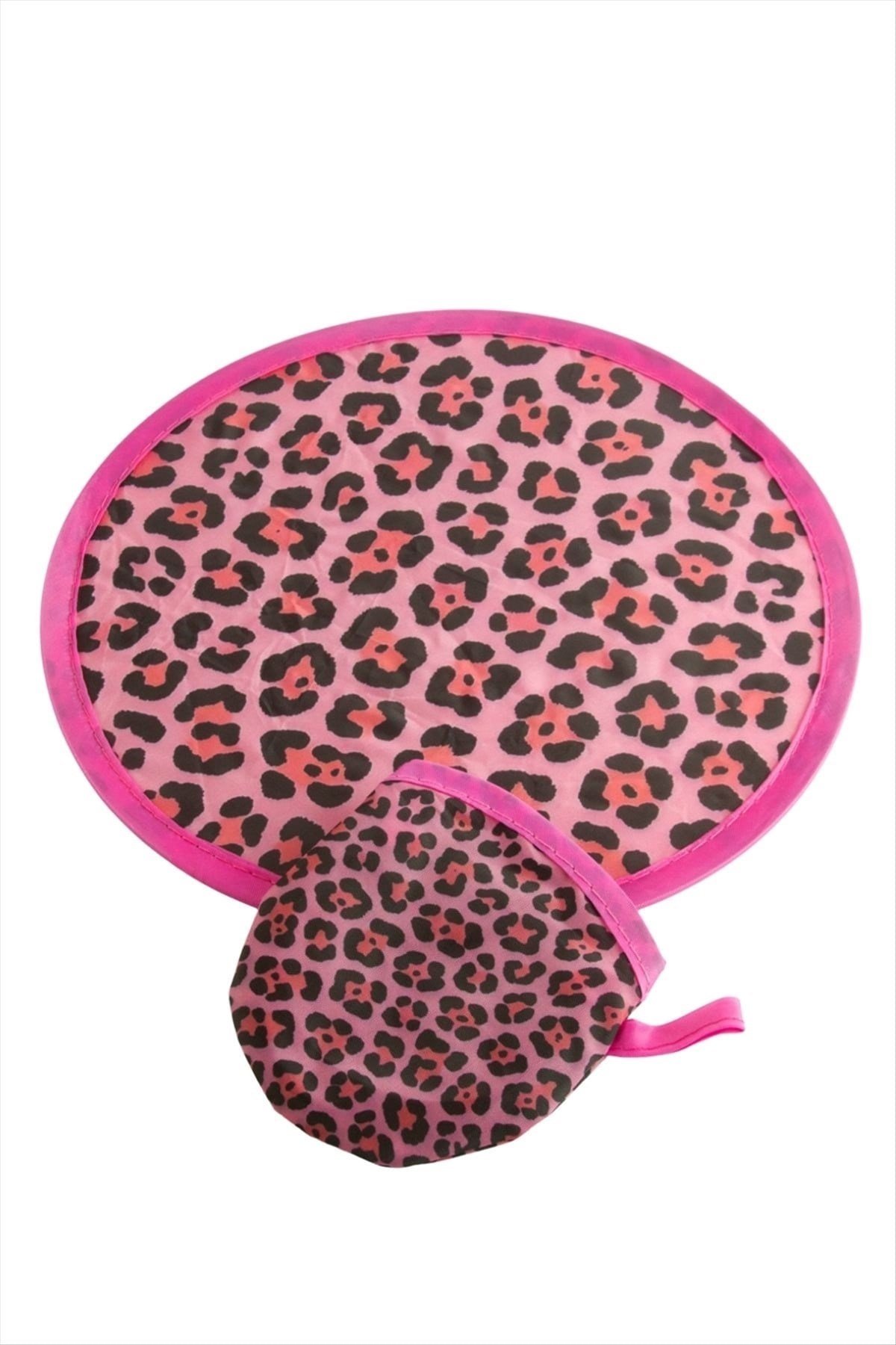 Leopar Desenli Kore Yelpaze 20 cm