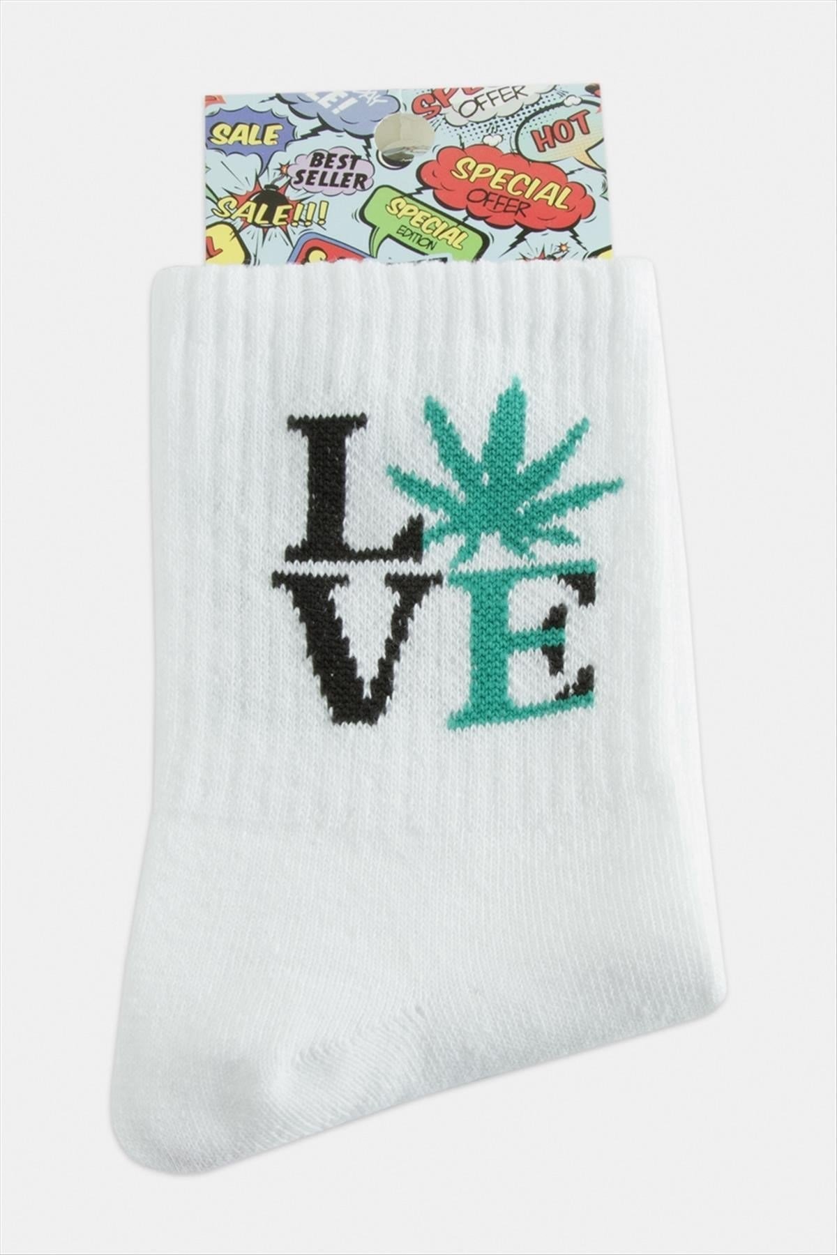 Love Yazılı Kolej Çorap 8*28