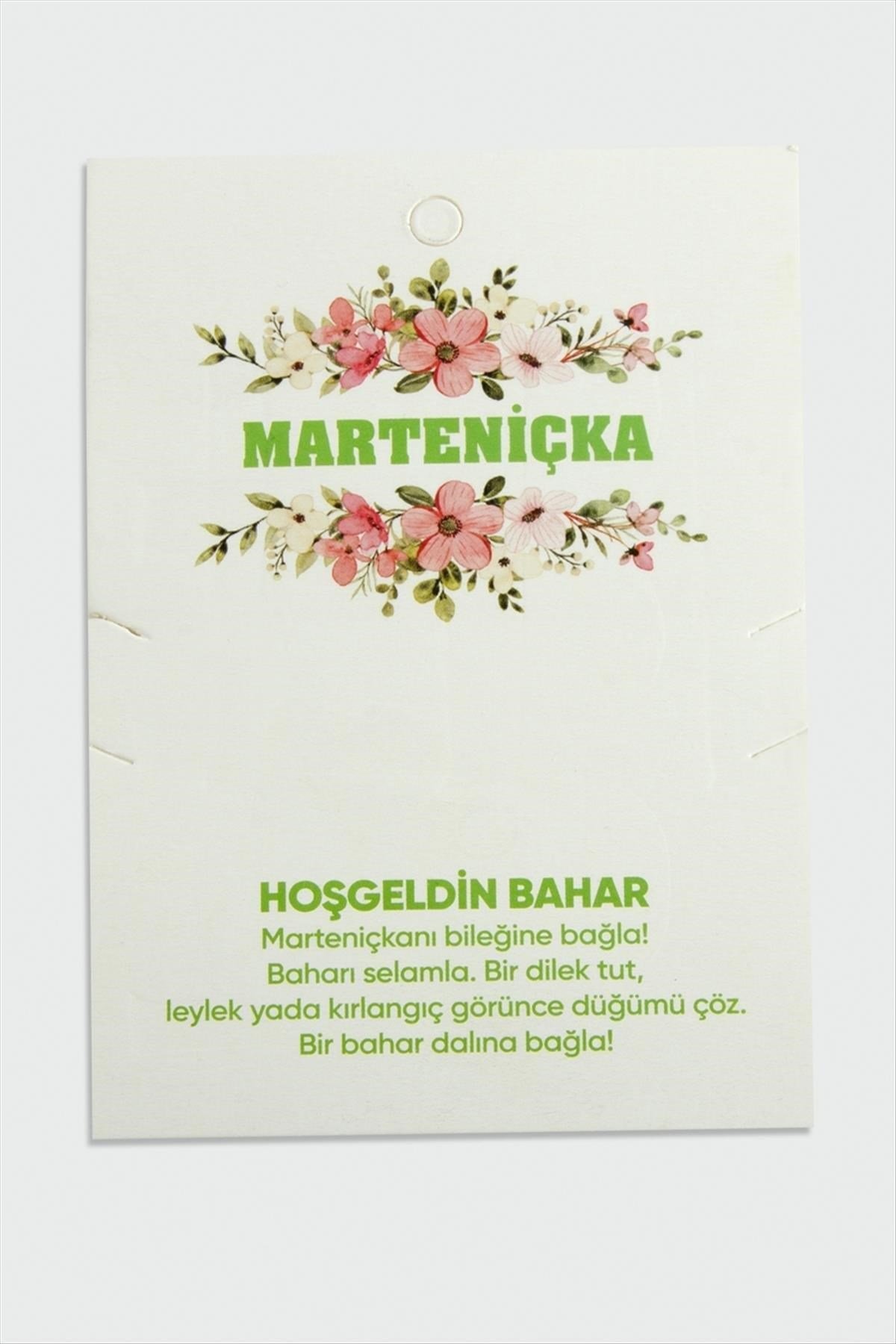 Marteniçka Bileklik Kartı