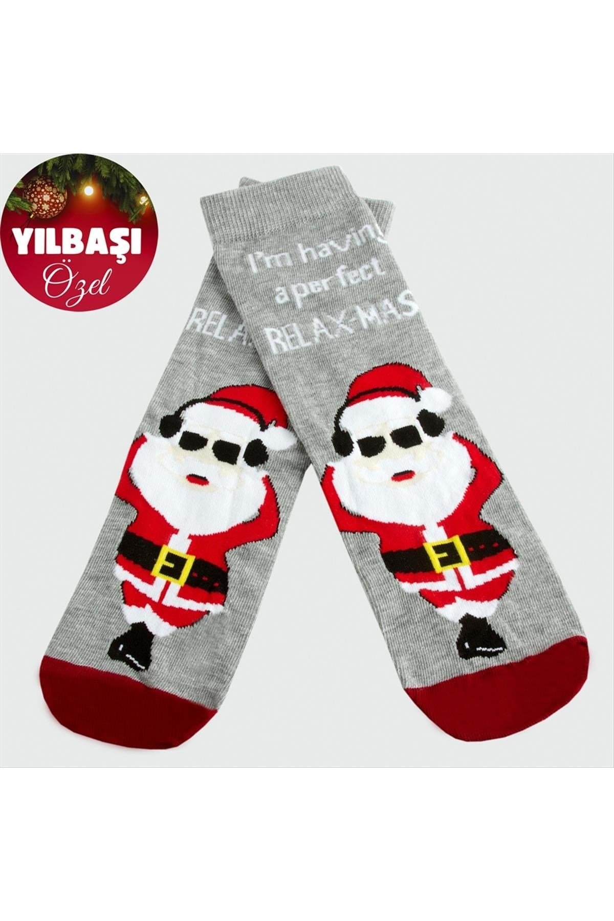 Noel Baba Yılbaşı Penye Çorap