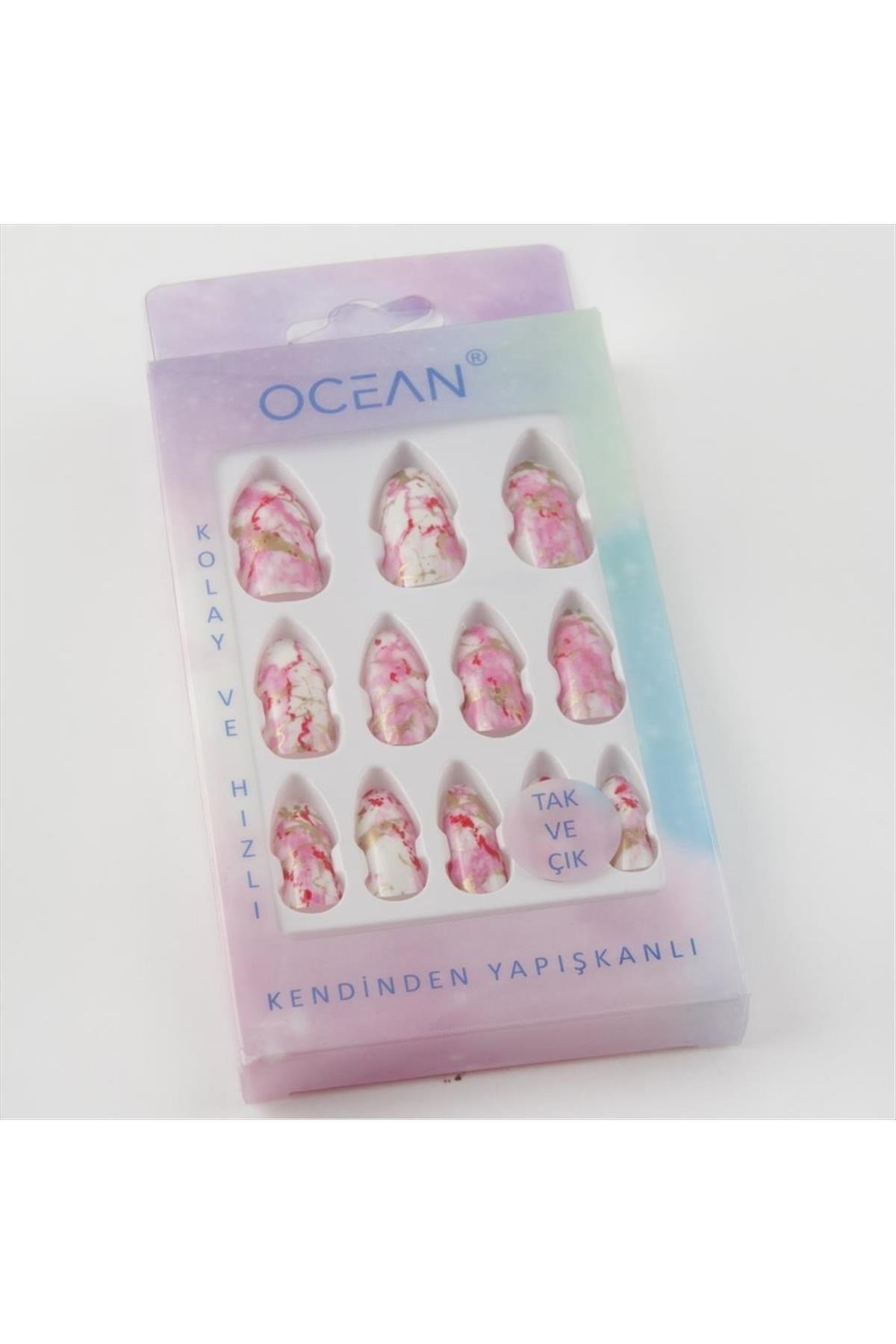 Ocean Desenli Takma Tırnak