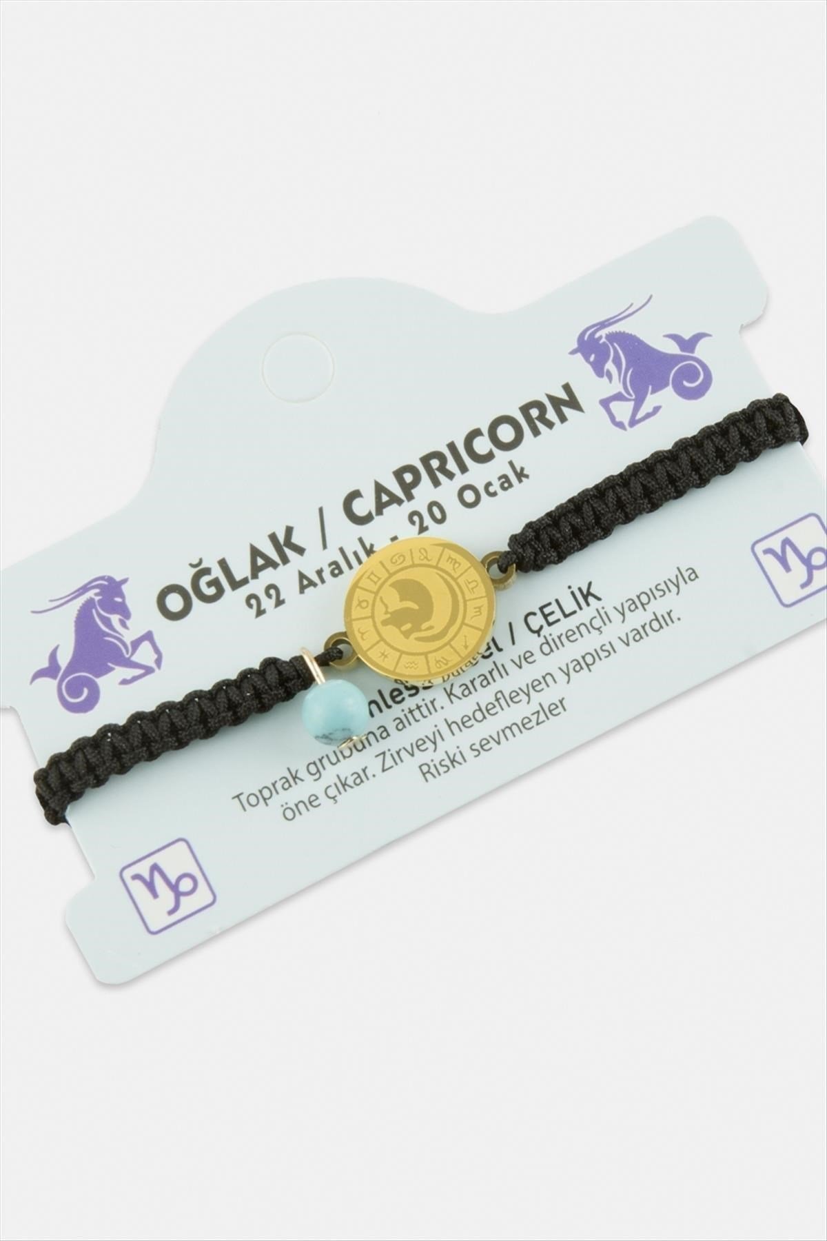 Oğlak Burçlu Çelik Bileklik