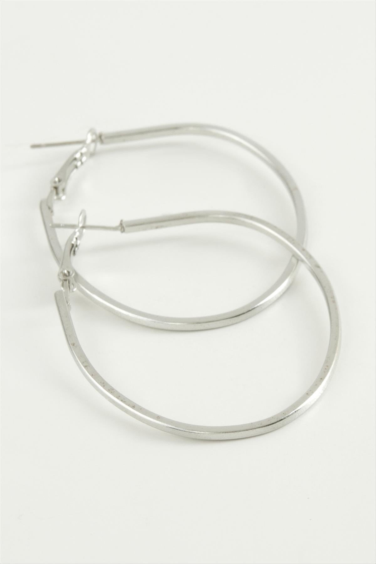 Oval Halka Küpe 4,5 cm