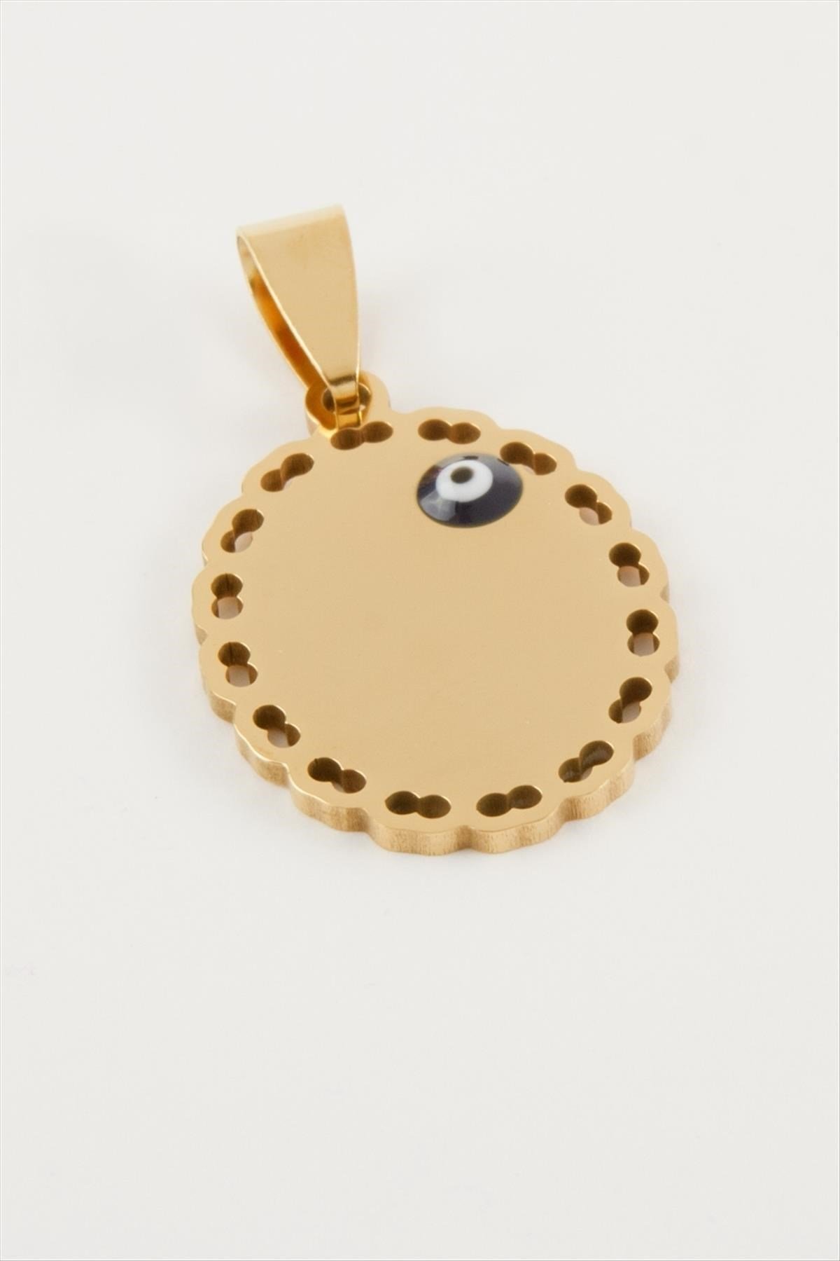 Oval İsim Yazılabilir Çelik Kolye Ucu 2*2,8 cm