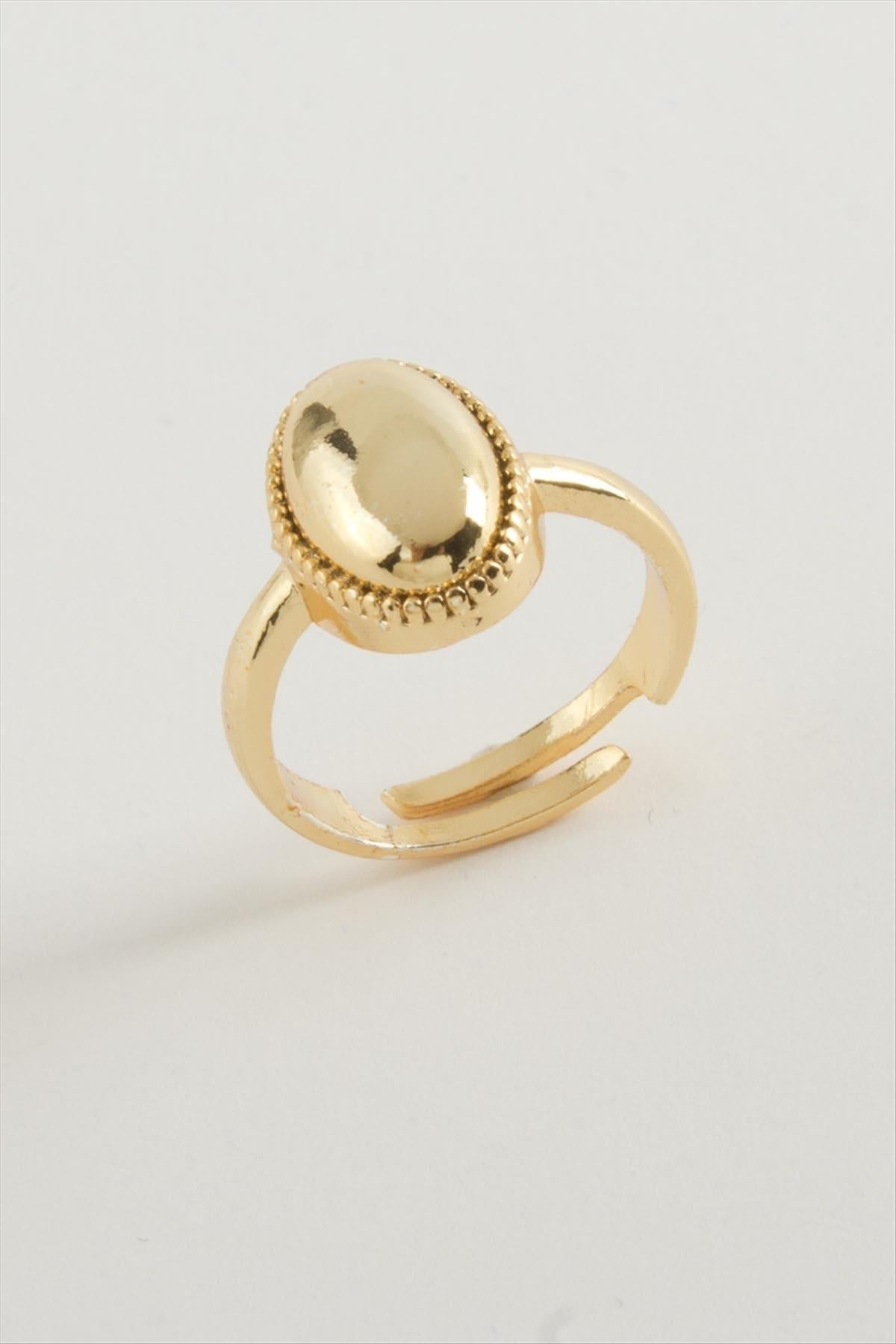 Oval Metal Yüzük