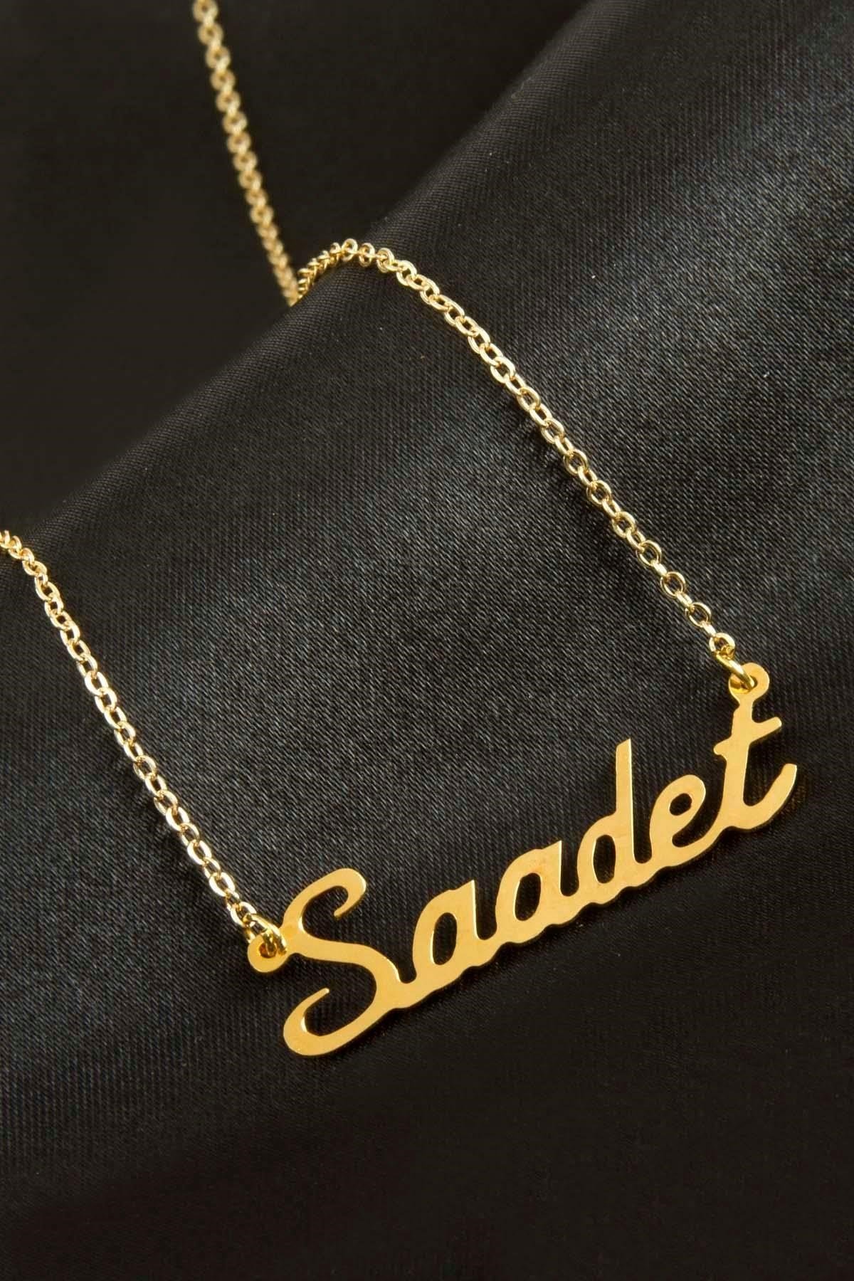 Saadet İsimli Kolye (Kişiye Özel)