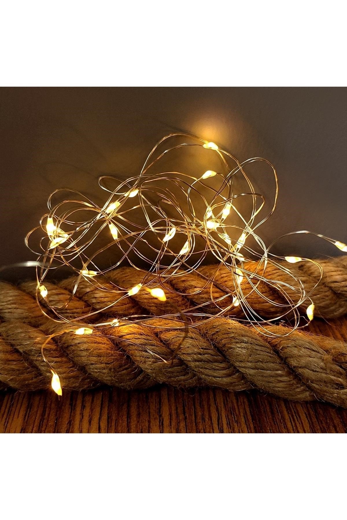 Sarı Renkli Led Işık Pilli 3 Metre