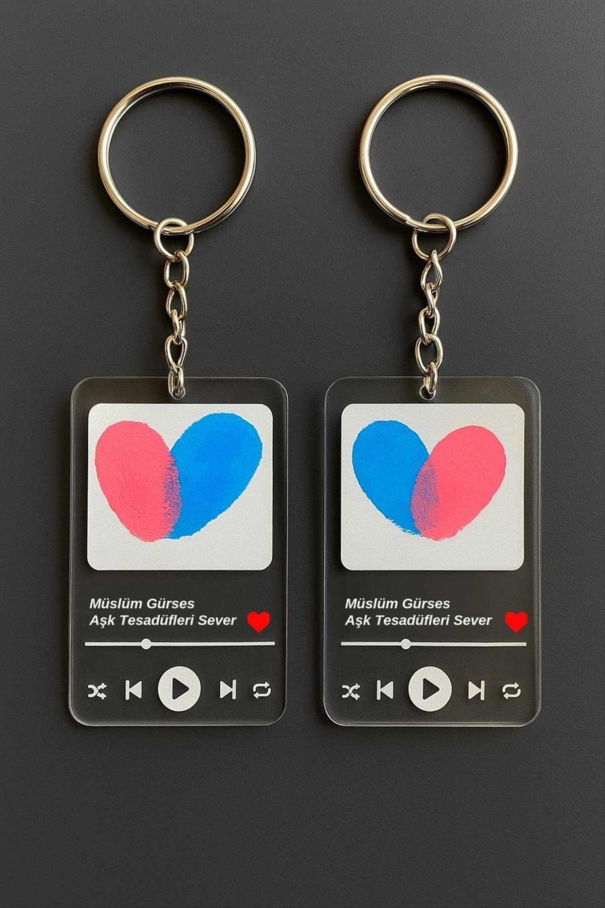 Sevgili Parmak İzli Anahtarlık Yapma Seti