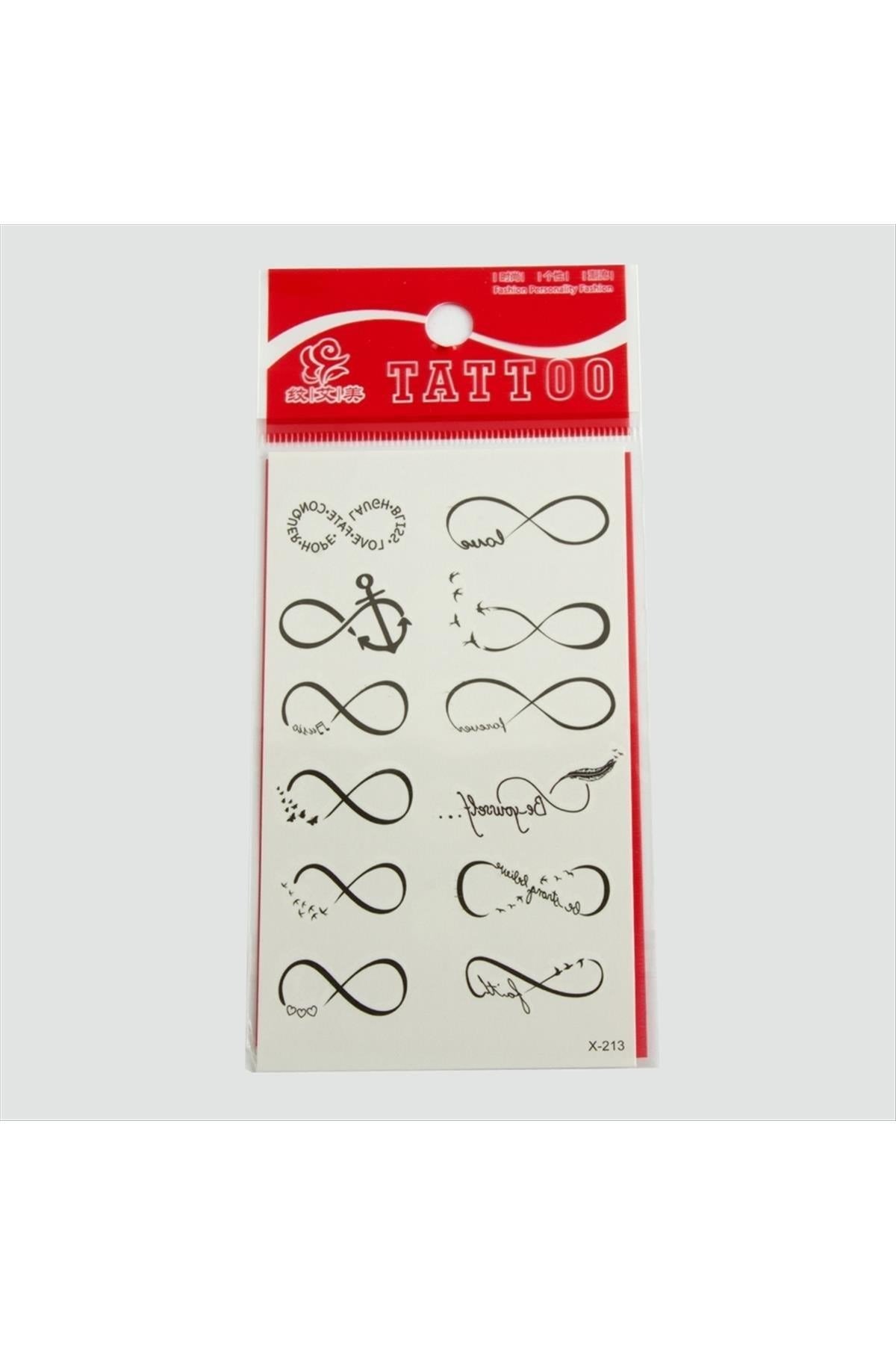 Sonsuzluk Tattoo Dövme Sticker Küçük