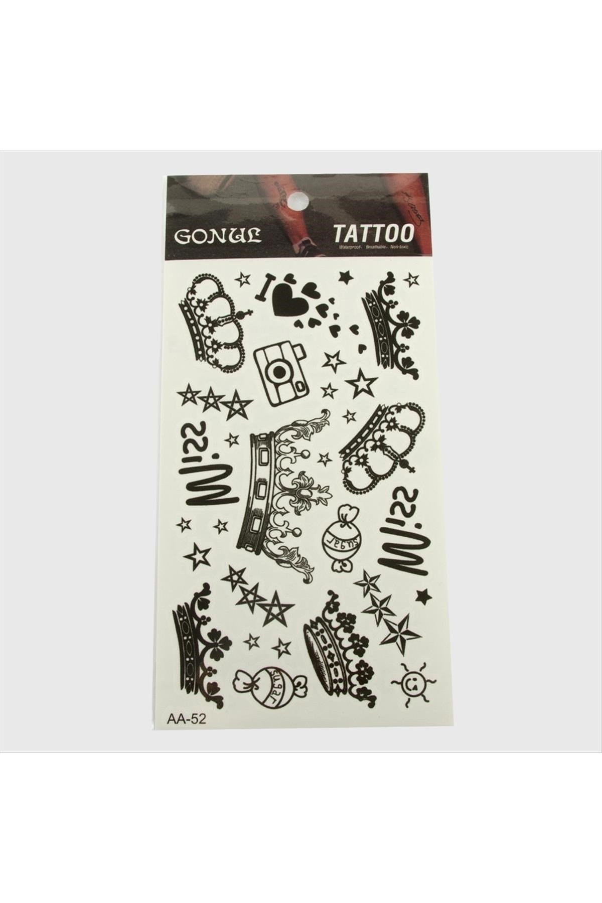 Taç Tattoo Dövme Sticker