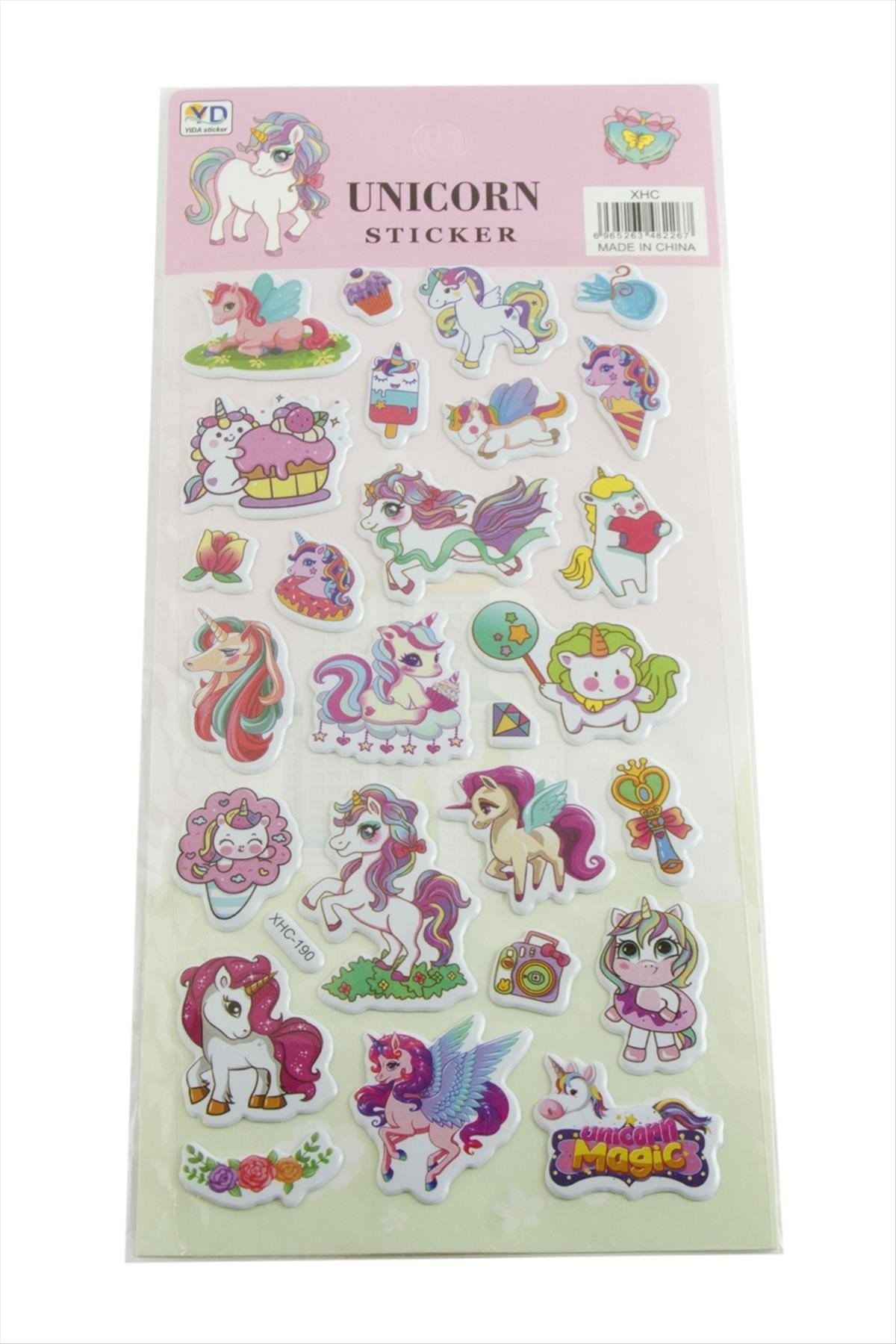 Unicorn Kabartmalı Sticker