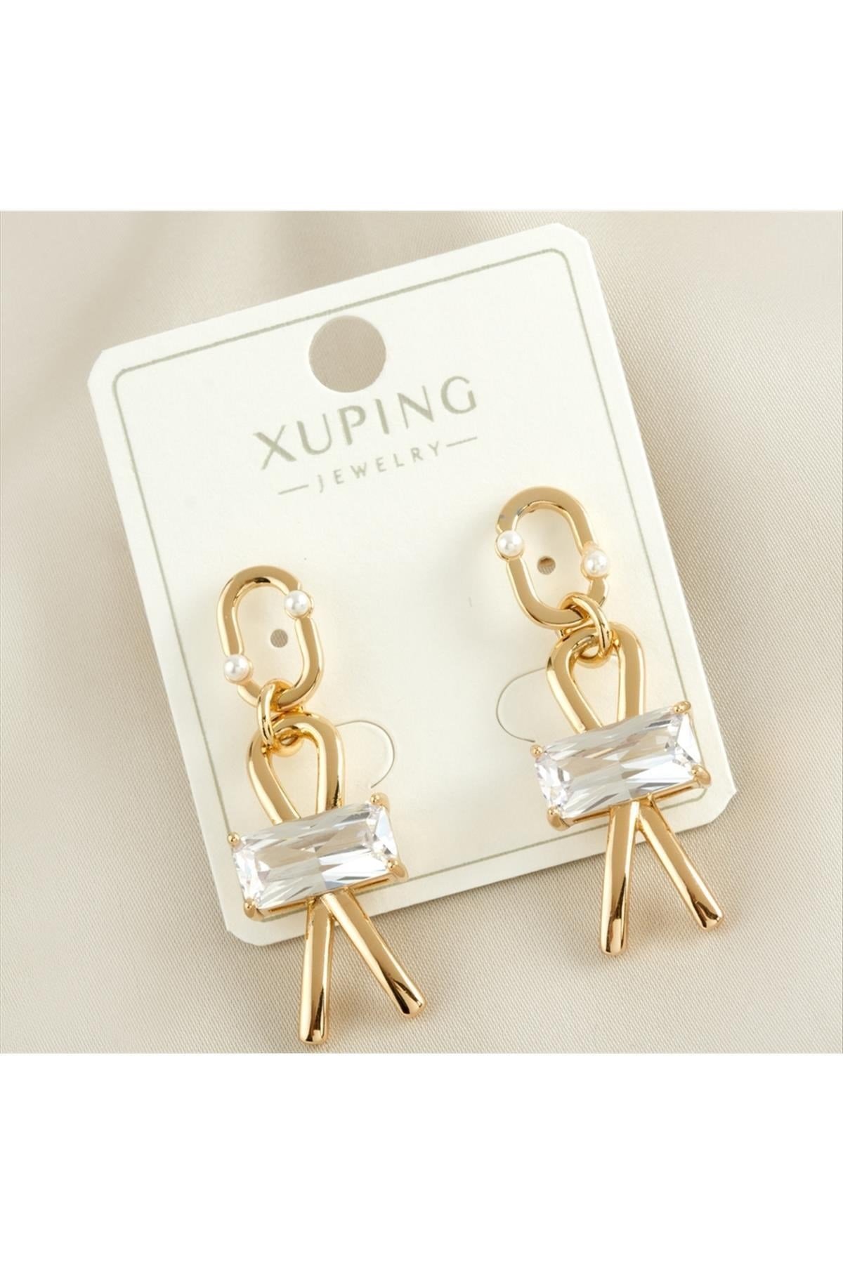 Xuping Fiyong Zirkon Taşlı Lüks Küpe