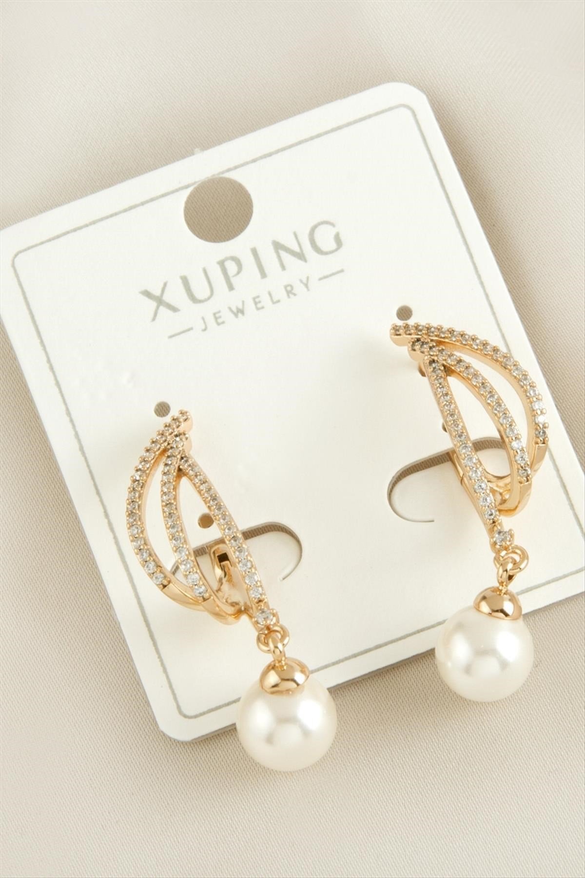 Xuping İnci Lüks Çelik Küpe