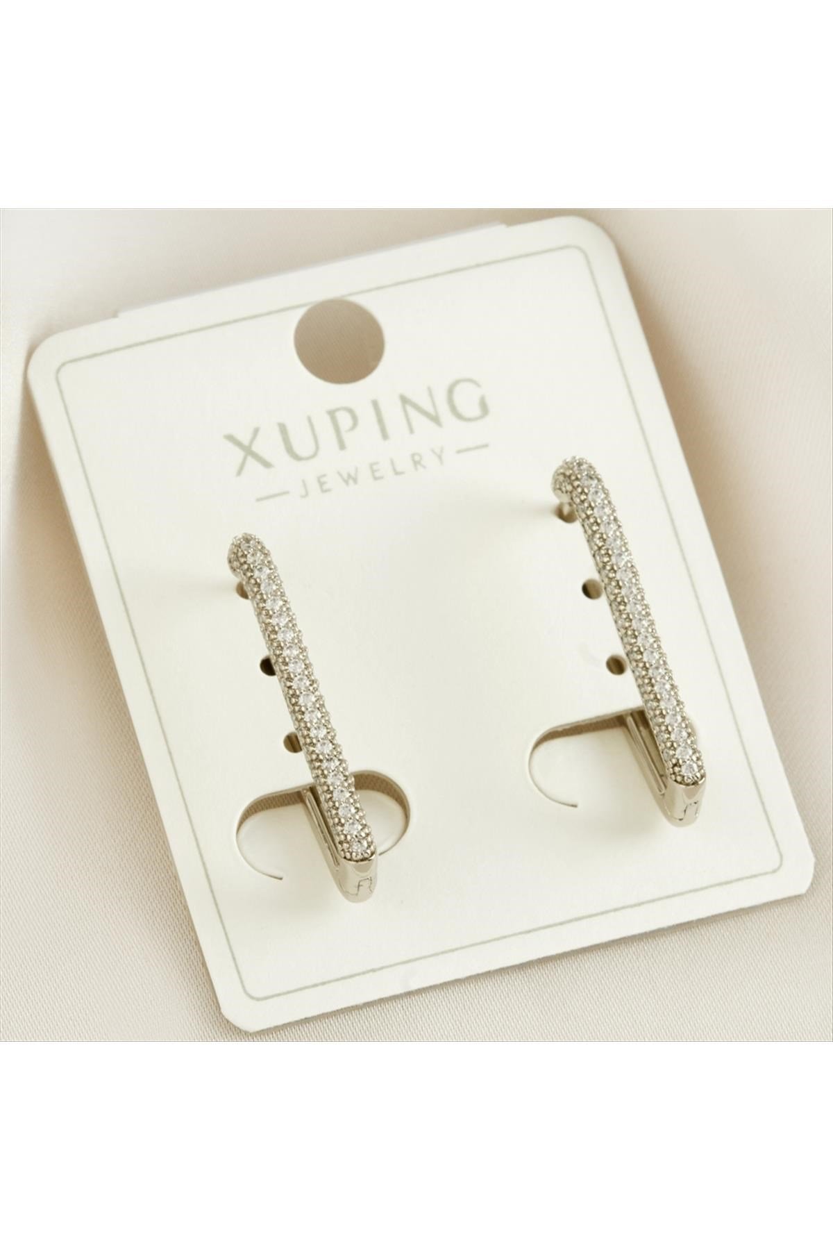 Xuping Oval Zirkon Taşlı Lüks Küpe