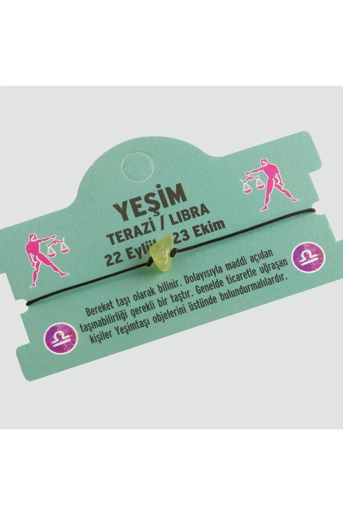 Yeşim Doğal Taşlı Terazi Burç Bileklik