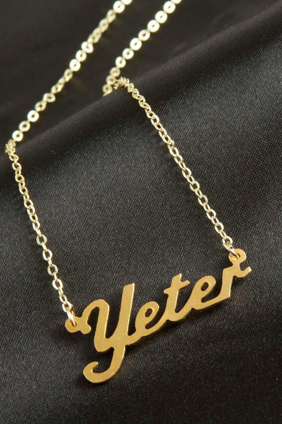 Yeter isimli kolye (Kişiye Özel)